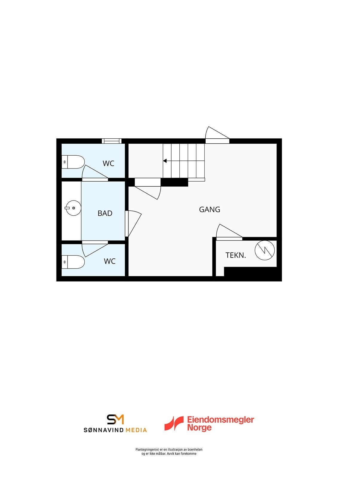 Plantegning U.etg. Galleribilde