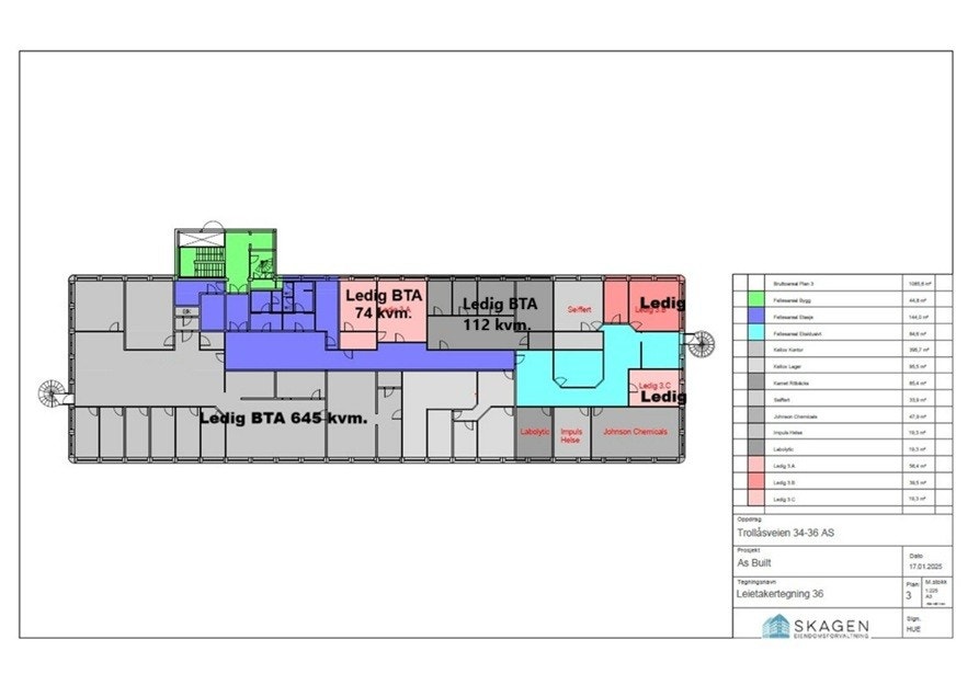 Trollåsveien 36 - Plan 3-Leietakertegning Galleribilde