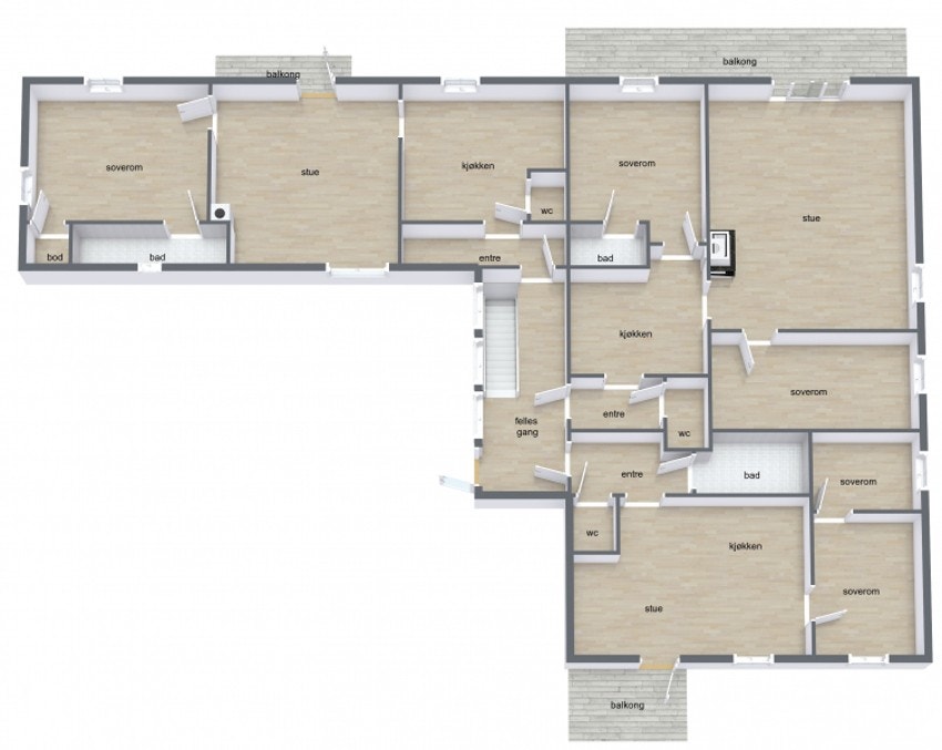 Plantegning 2.etg. Galleribilde