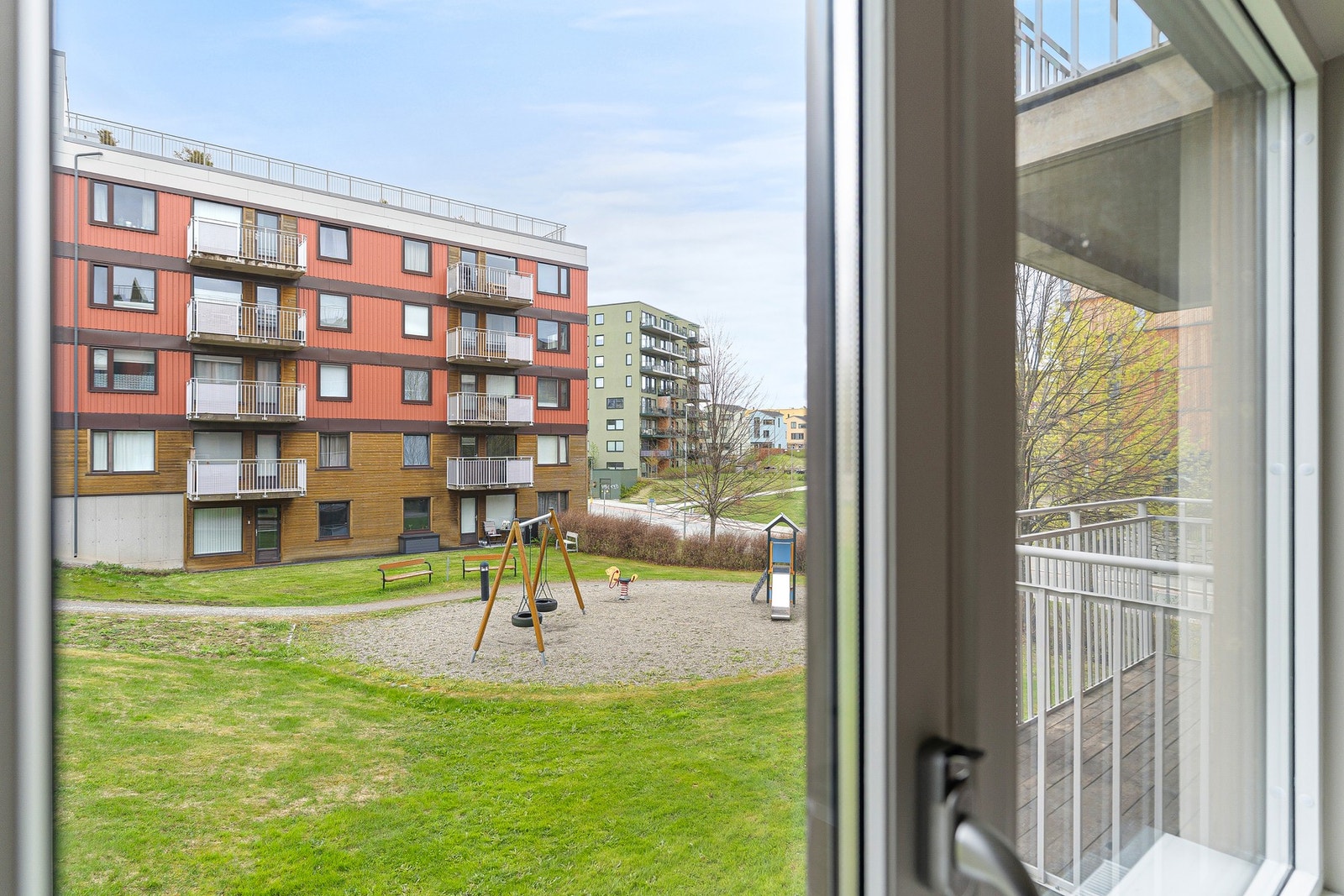 Hybelleiligheten byr på et trivelig utsyn som bidrar til en lys og luftig romfølelse. Galleribilde
