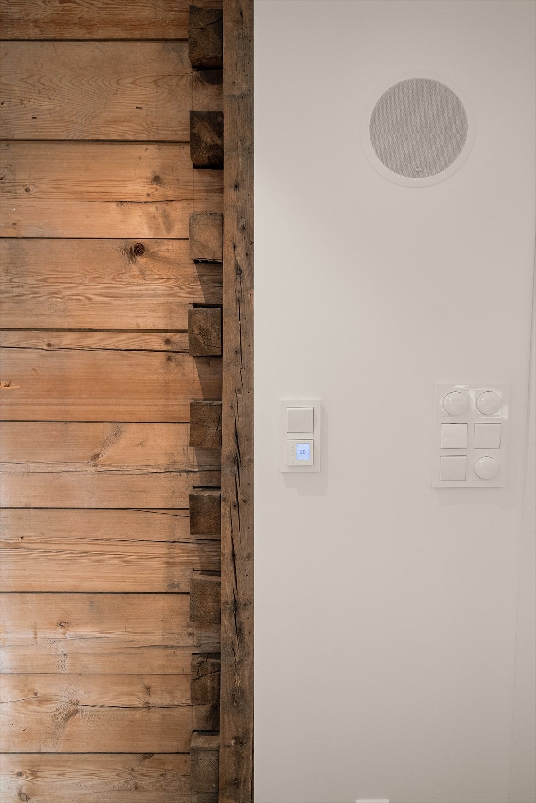 Detalj av den tømrede veggkonstruksjonen. Galleribilde