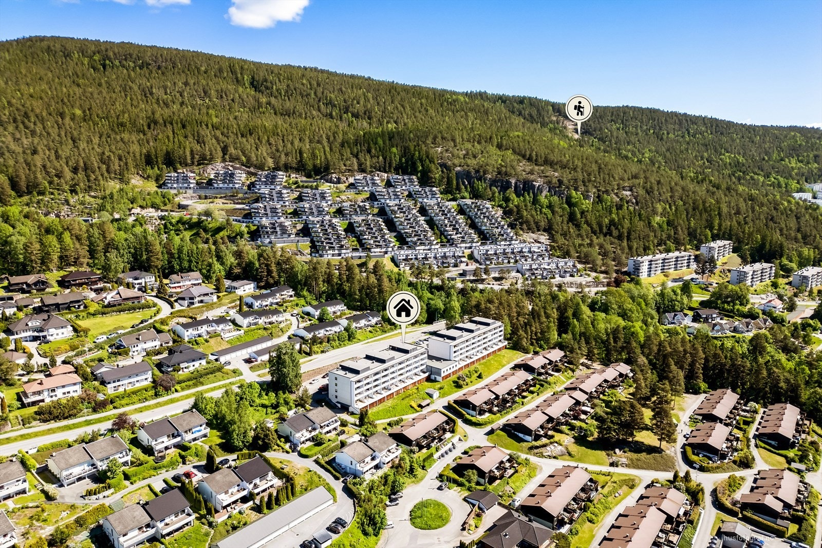 Med kort vei til både Turheisen og Drammen skisenter er det rike muligheter for friluftsliv sommer som vinter. Galleribilde