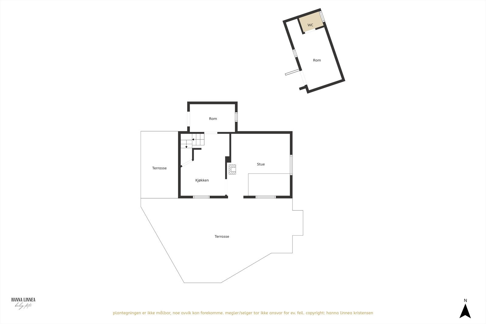 Plantegning 1.etasje og uthus Galleribilde