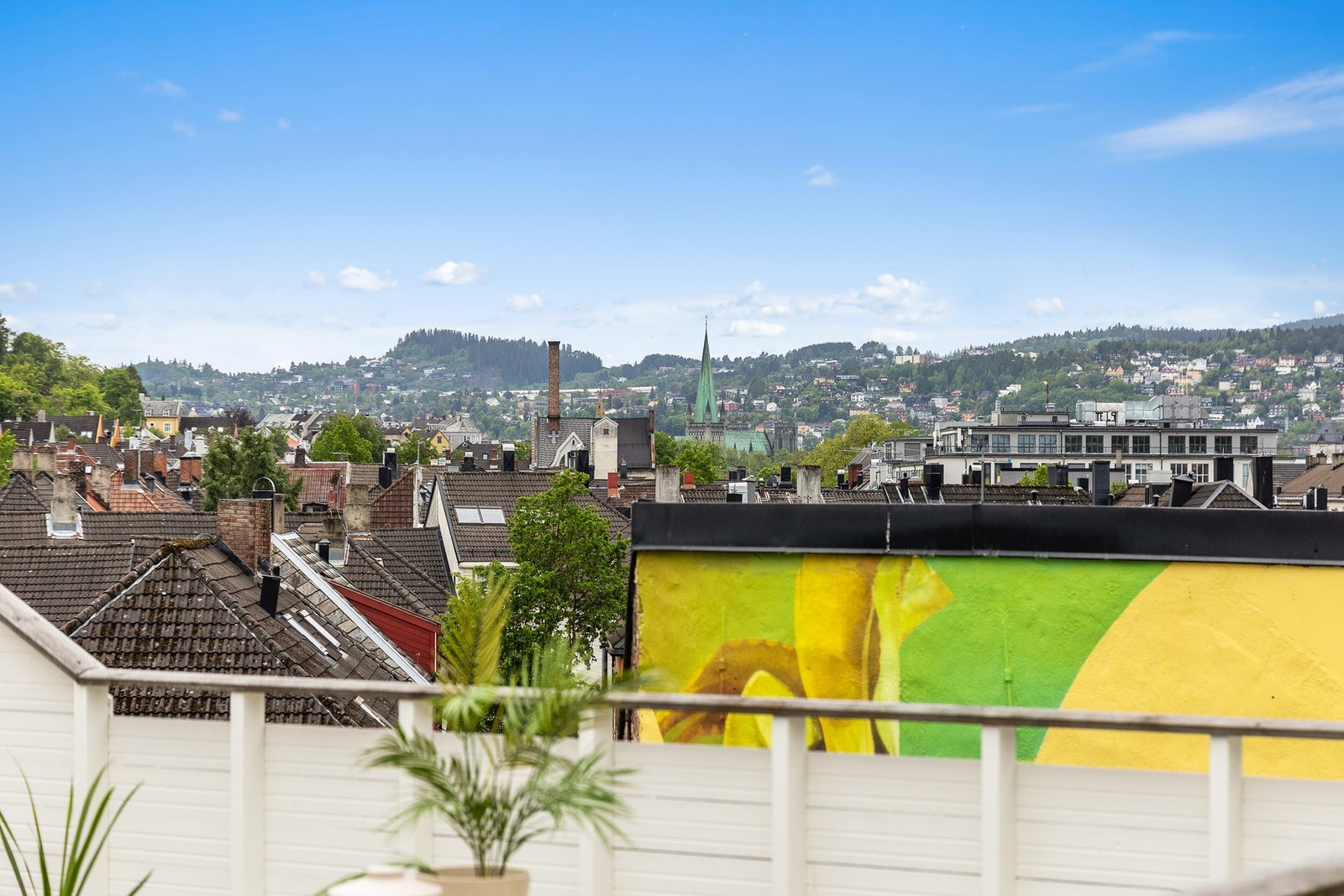 Utsikt fra felles takterrasse Galleribilde