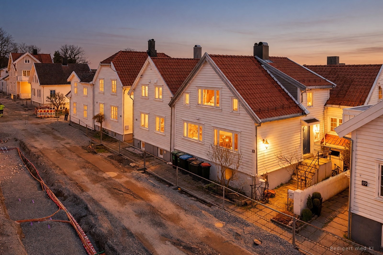 Fasade - Kveldsbilde generert av AI Galleribilde