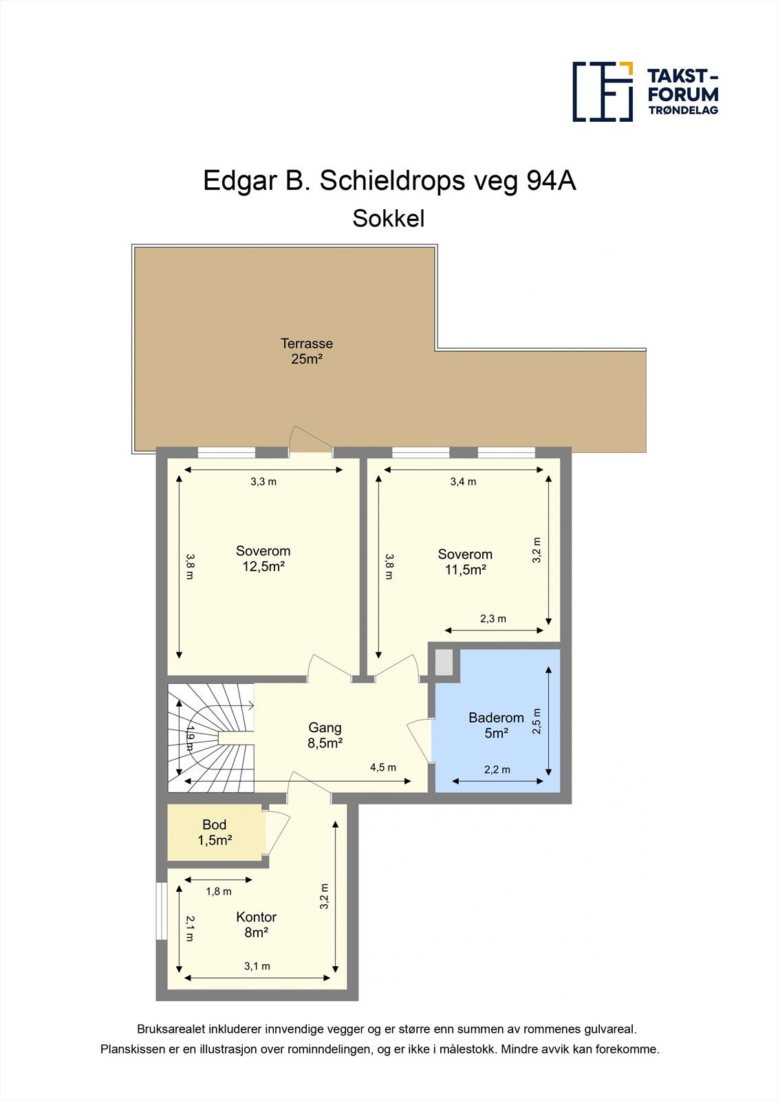 Planskisse -Sokkel Galleribilde
