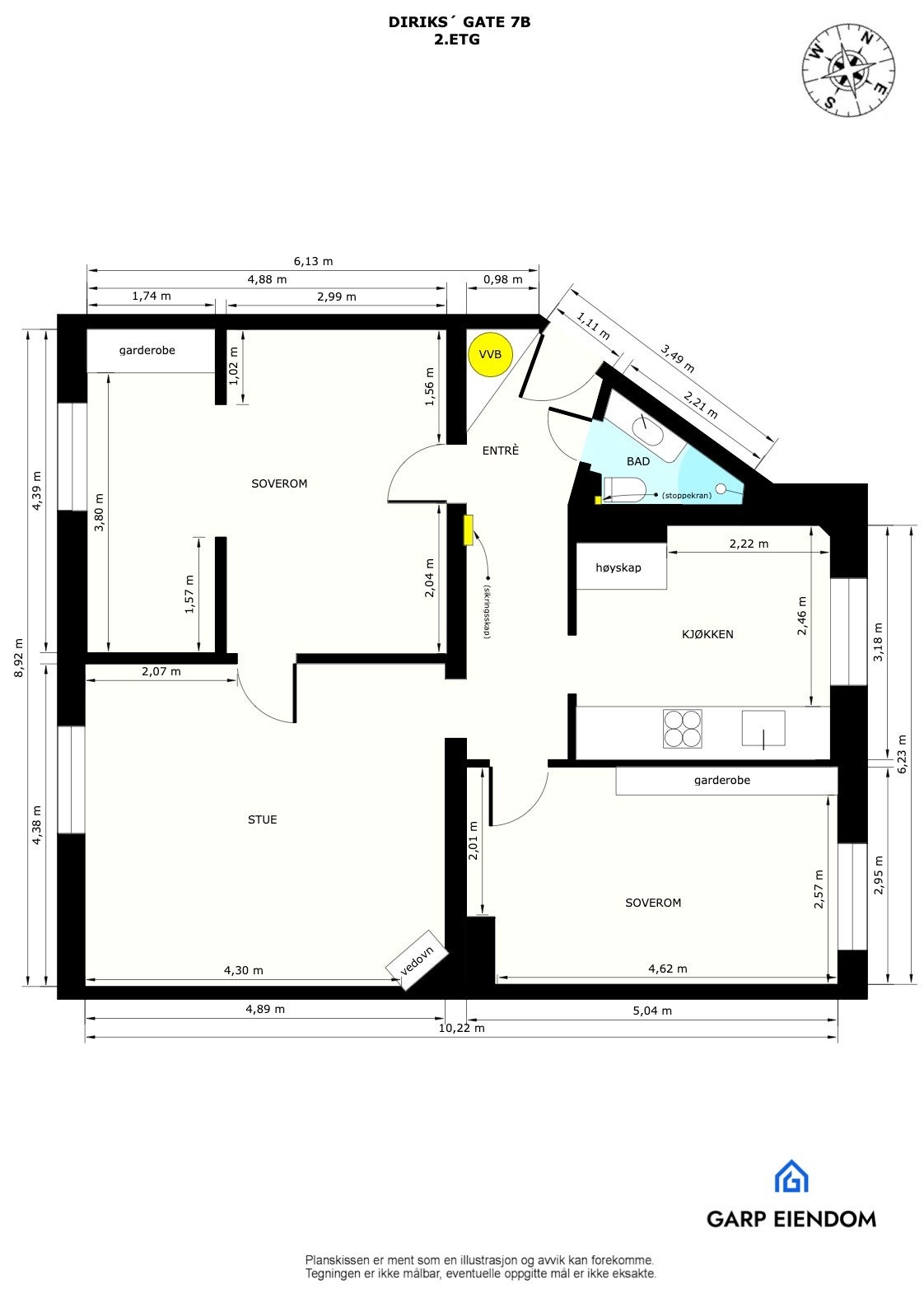 Plantegning 2. etasje Galleribilde
