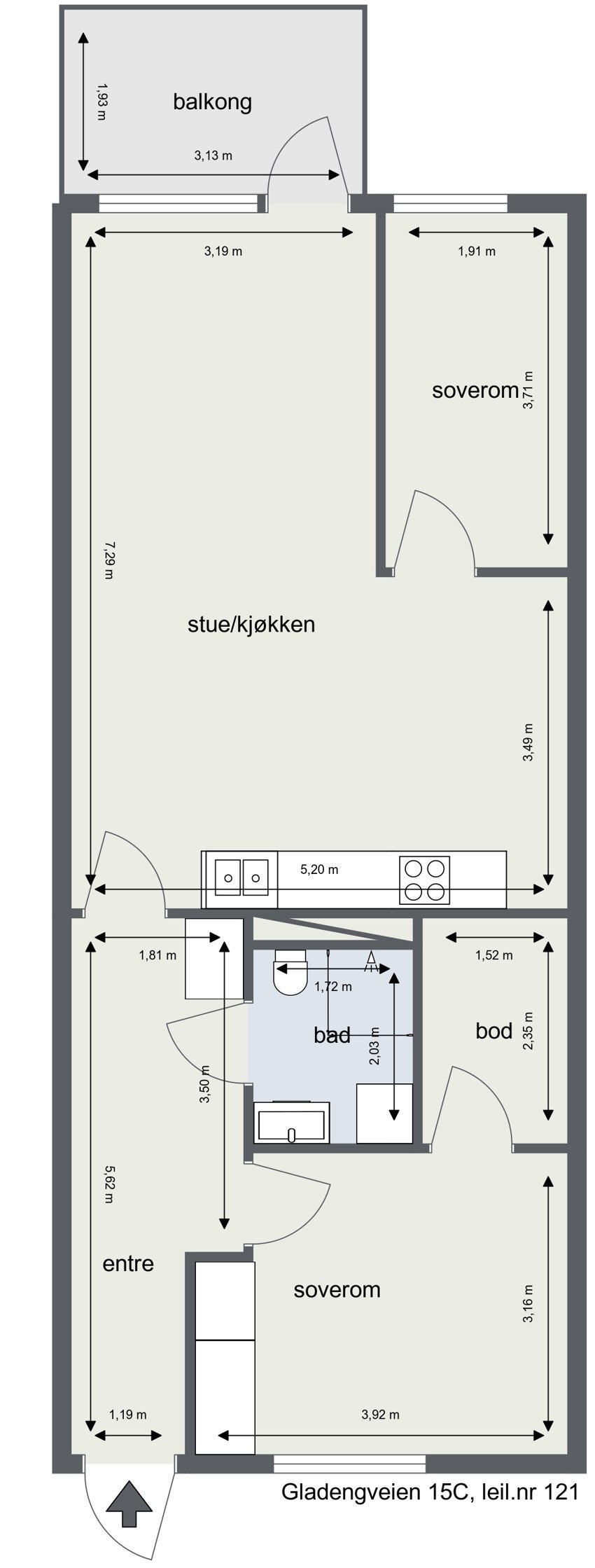 Plantegning Galleribilde