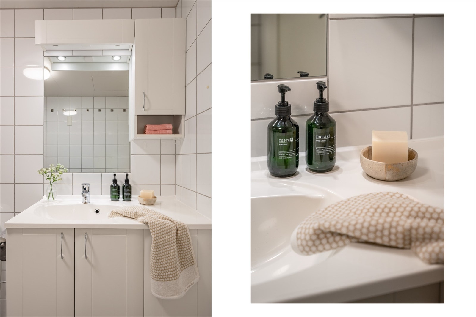 Opplegg og plass til både vaskemaskin og tørketrommel. Galleribilde