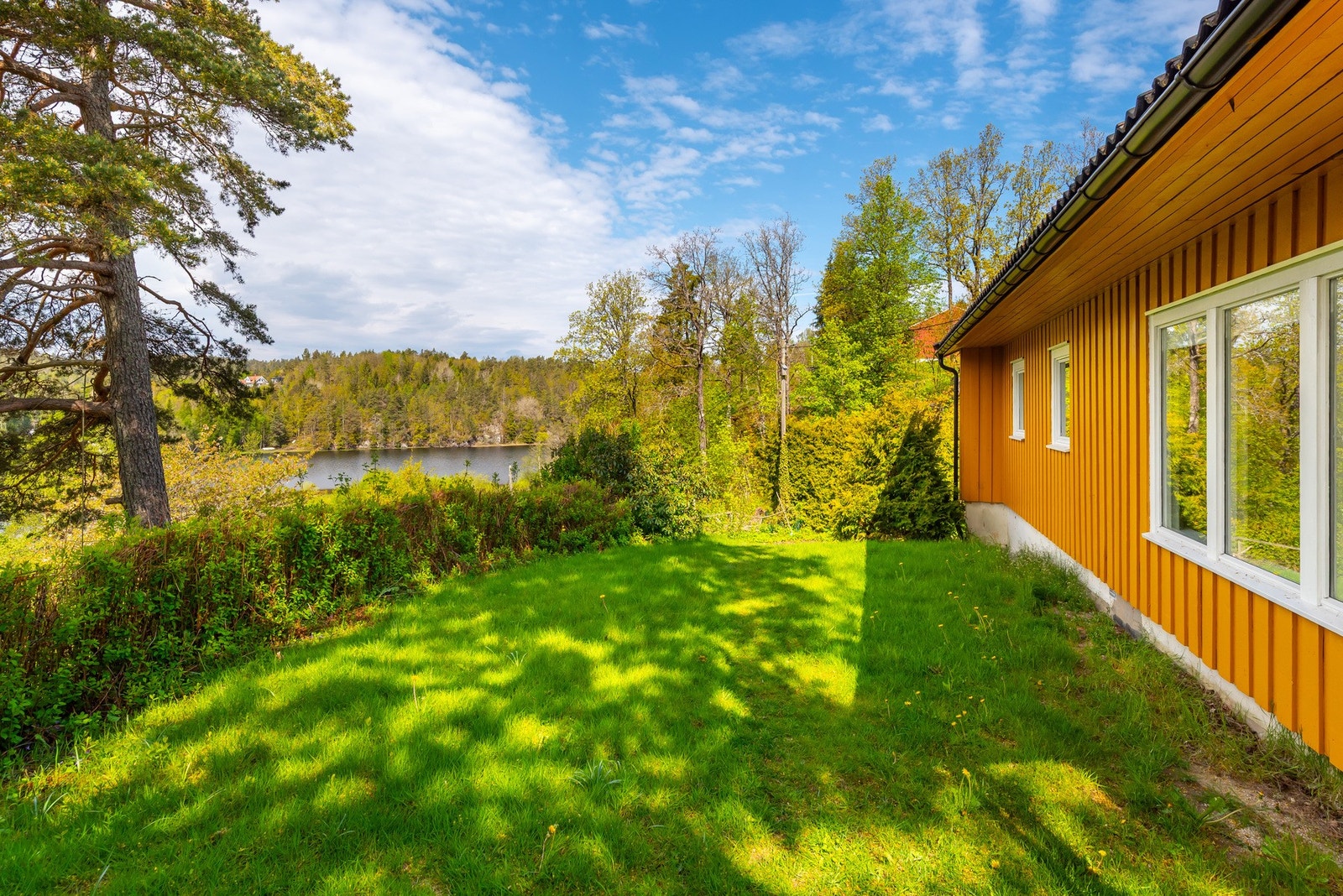 Store plen arealer og utsikt til Molandsvannet. Galleribilde