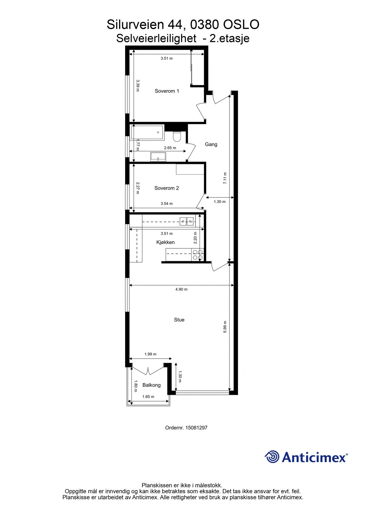 Plantegning. BRA-i: 68m2. Galleribilde