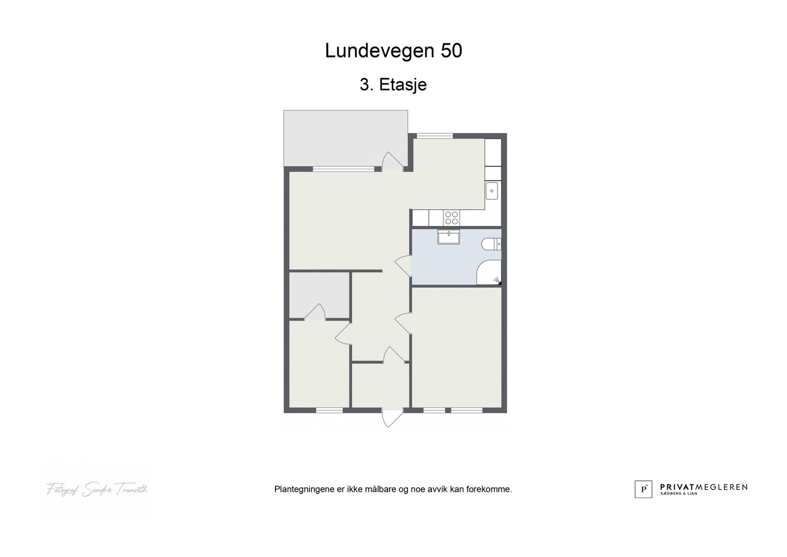Plantegning 3. etasje - ikke målsatt, kun en illustrasjon. Galleribilde