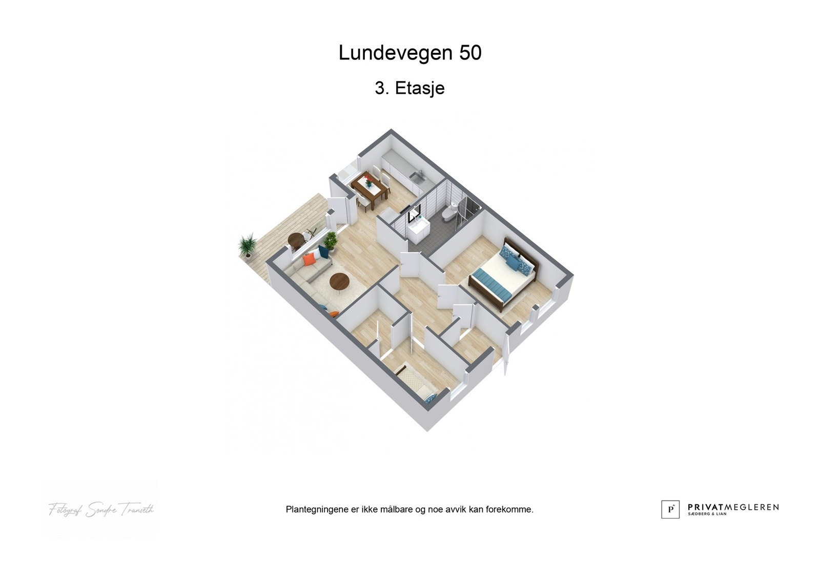 Plantegning 3. etasje - ikke målsatt, kun en illustrasjon. Galleribilde