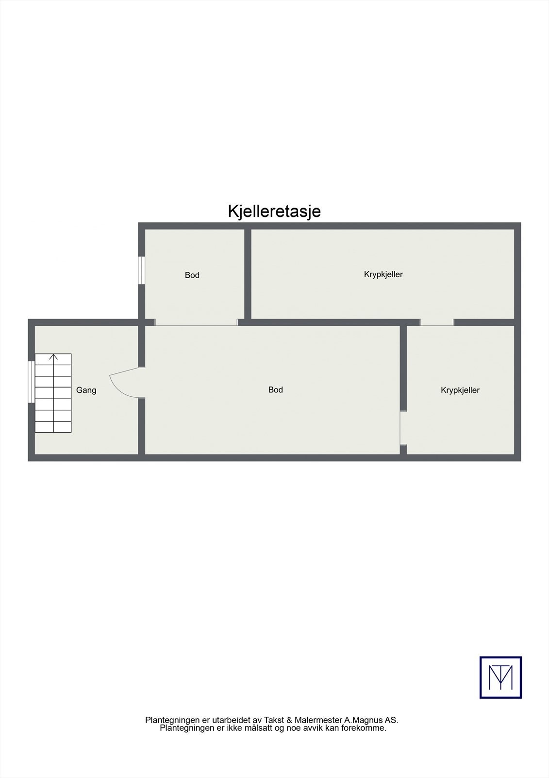 Plantegning kjelleretasje Galleribilde