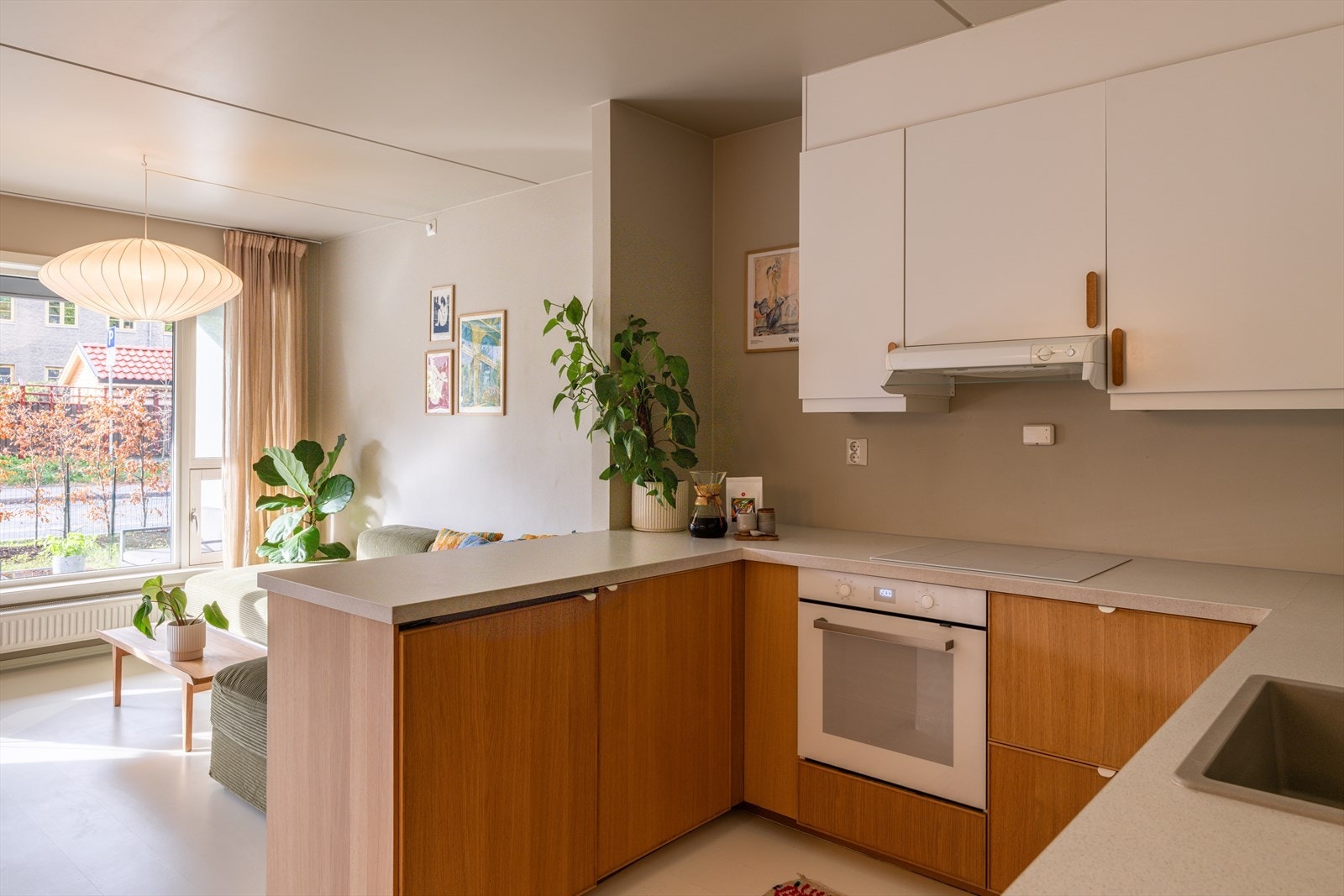 Integrerte hvitevarer består av oppvaskmaskin, stekeovn, induksjonstopp og kjøleskap. Galleribilde