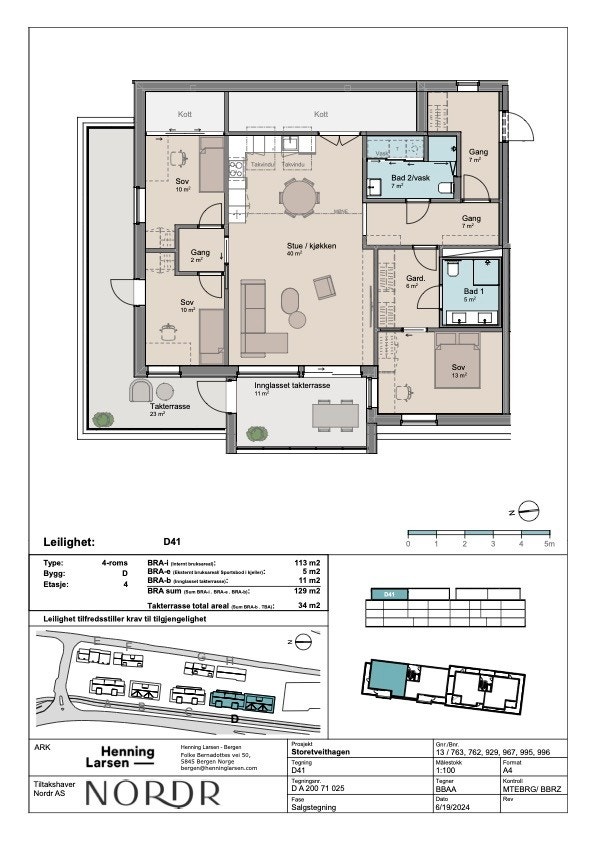 Plantegning ST1-D41 Galleribilde