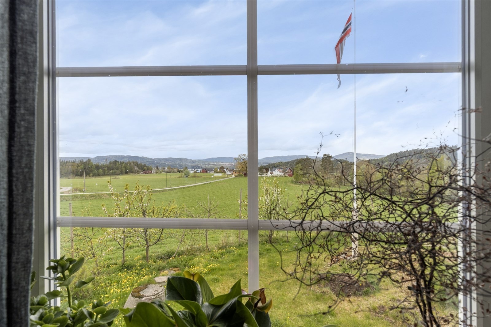 Store vindusflater gir godt med dagslys og rammer inn utsikten. Galleribilde