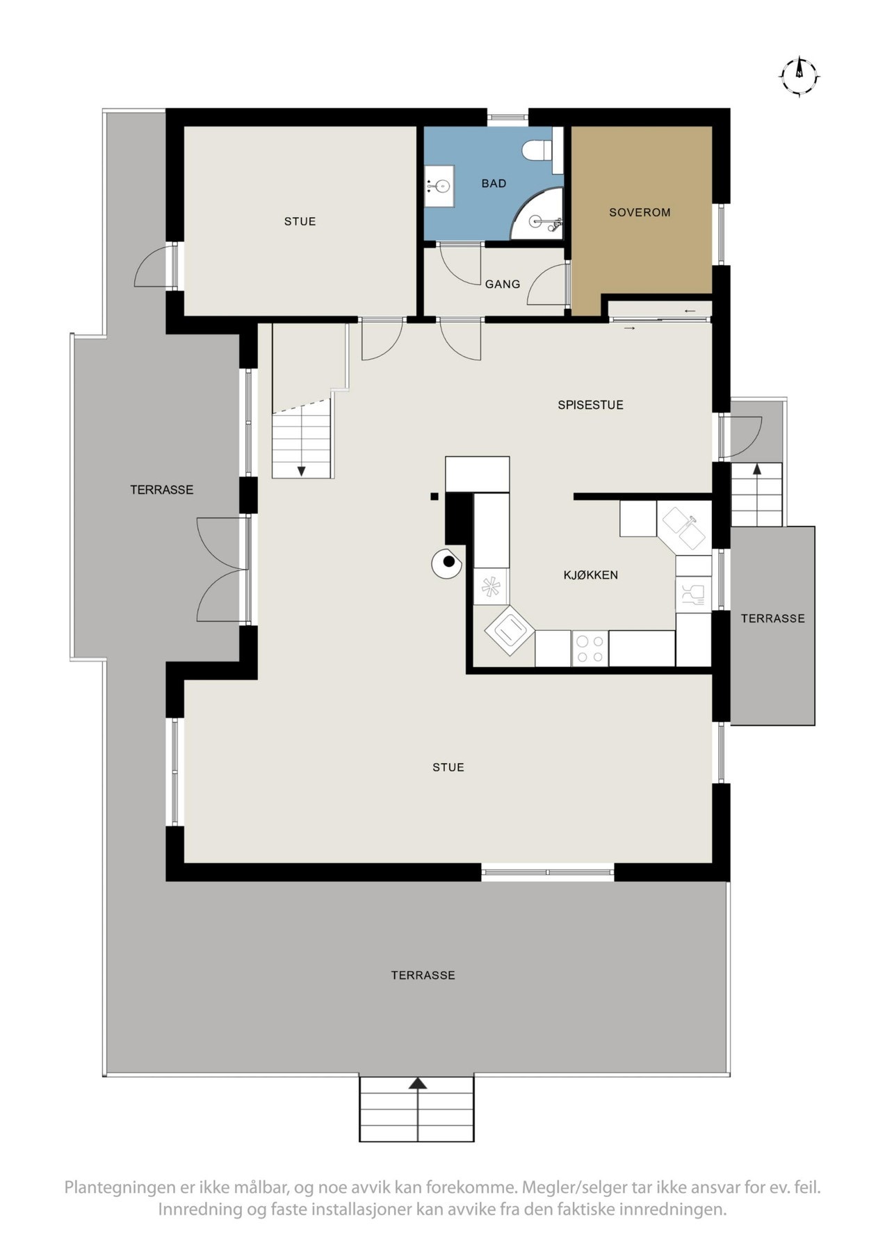 Plantegning 1. etasje Galleribilde