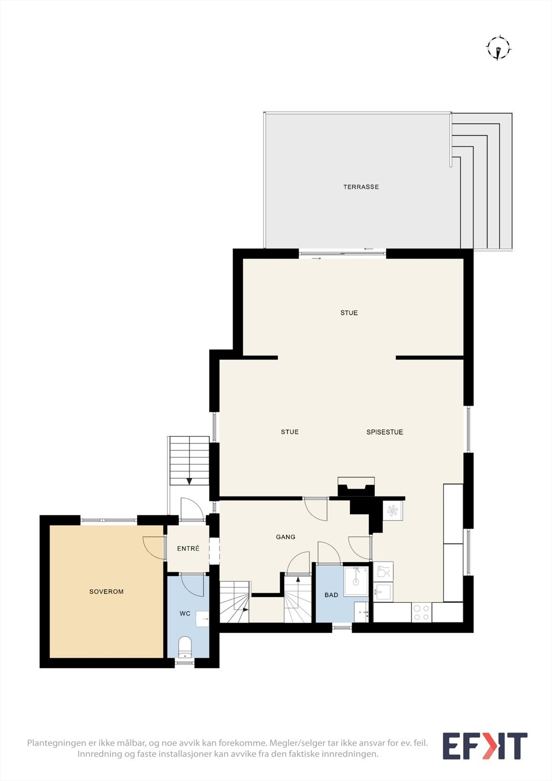 Plantegning 1. etasje Galleribilde