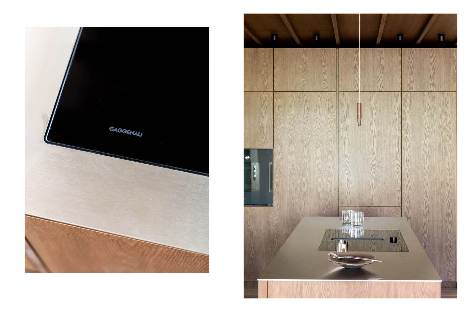 Kjøkkenet er utstyrt med påkostede hvitevarer fra Gaggenau bestående av stekeovn, kjøle-/fryseskap og oppvaskmaskin Galleribilde