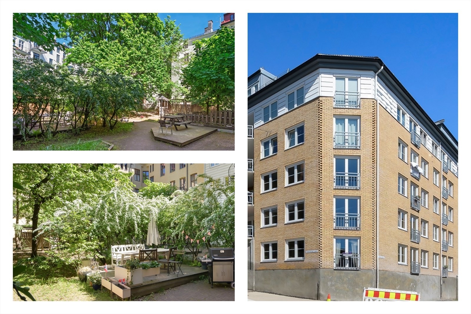 Gården er oppført i 1985 og er "nyere" i forhold til det meste i nærområdet, som i stor grad består av fredet bebyggelse - Nydelig, lukket indre gård med grillplass og vakker beplantning Galleribilde