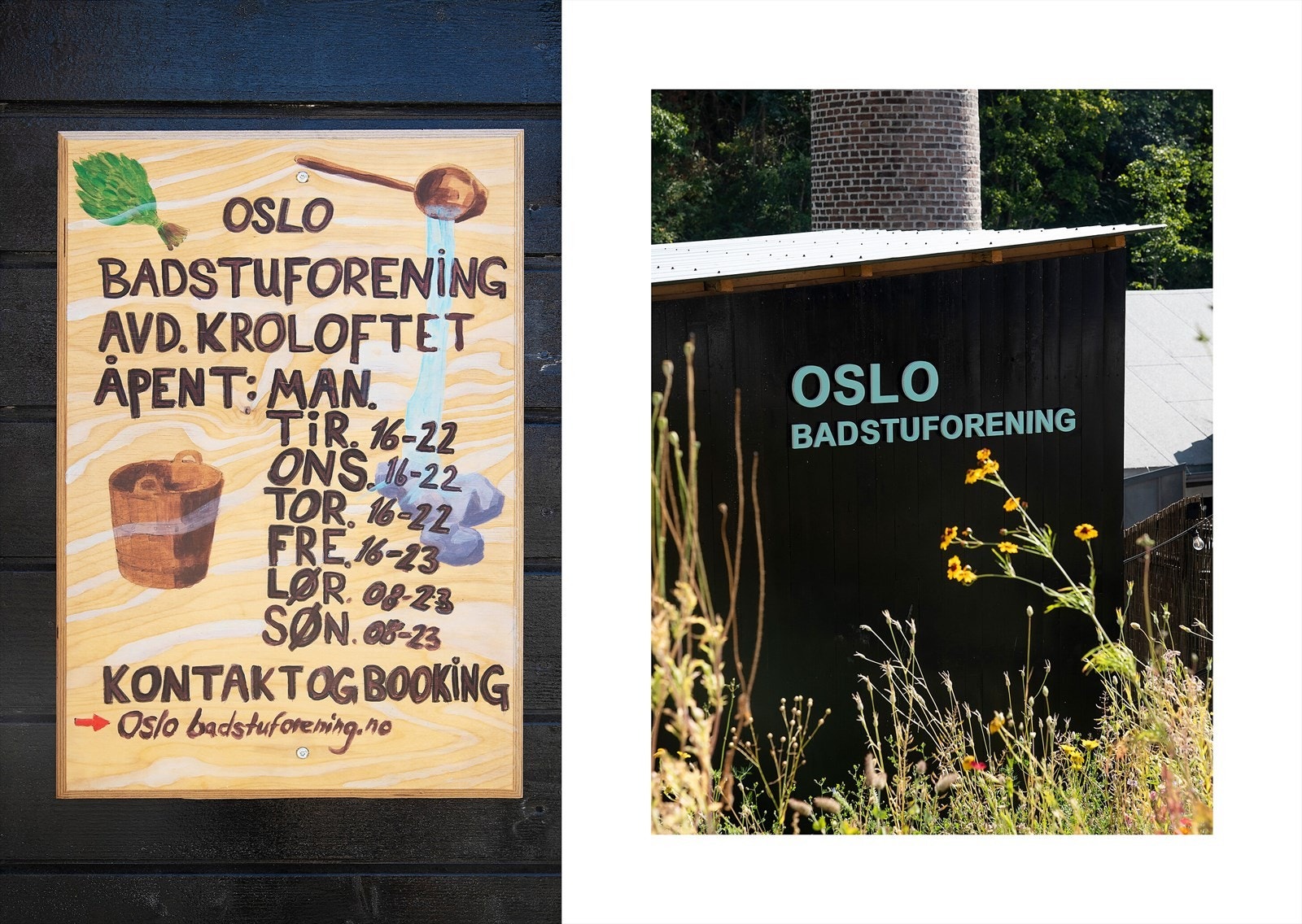 En av Oslos mange badstueflåter, Svarttrosten, ligger plassert rett ved Kruttverket. Her får du utsikt gjennom vinduet mot elva og skogen - en unik opplevelse! Galleribilde