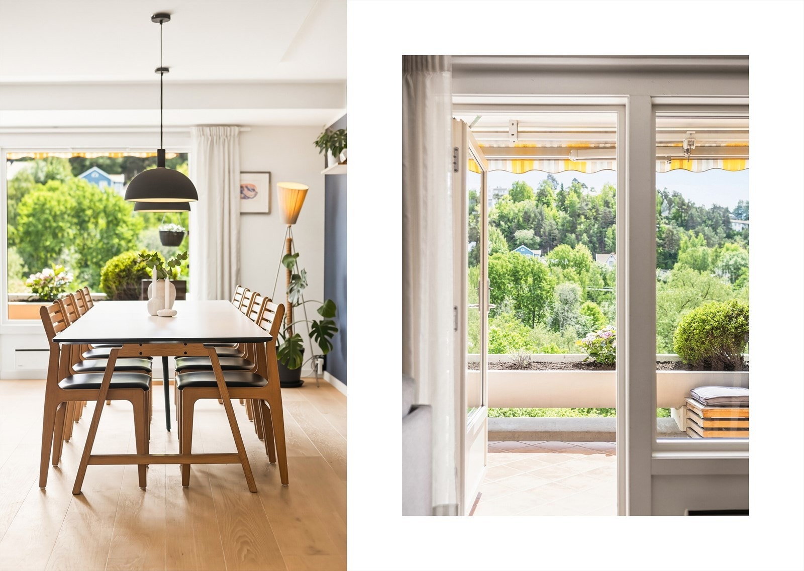 Her møtes du av en lekker og sjelden 5 roms selveierleilighet med en gjennomført kombinasjon av moderne design, smarte løsninger og svært god arealutnyttelse. Boligen ble ombygget og modernisert i 2020. Galleribilde