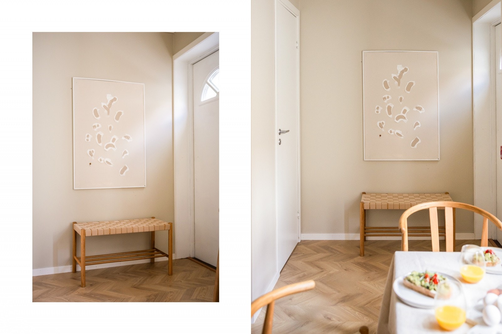 I gangen kan man henge av seg yttertøy og sette fra seg sko Galleribilde