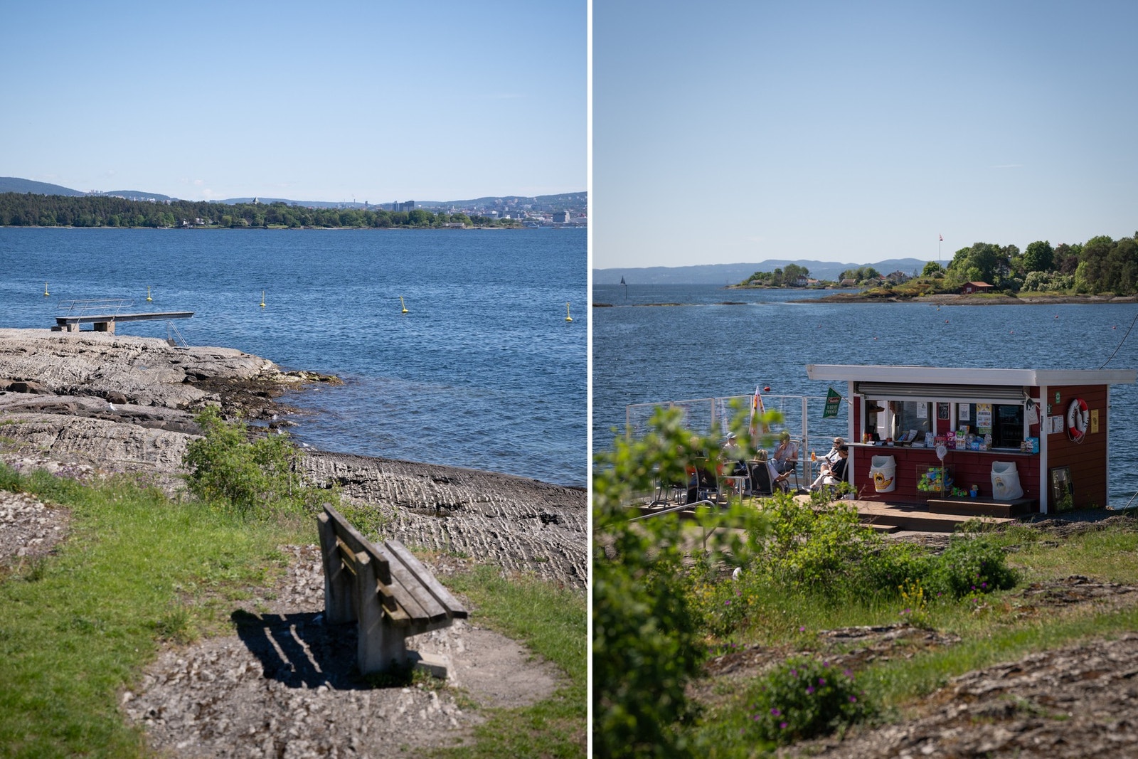 Nærområdet. Halden brygge med kiosk. Galleribilde