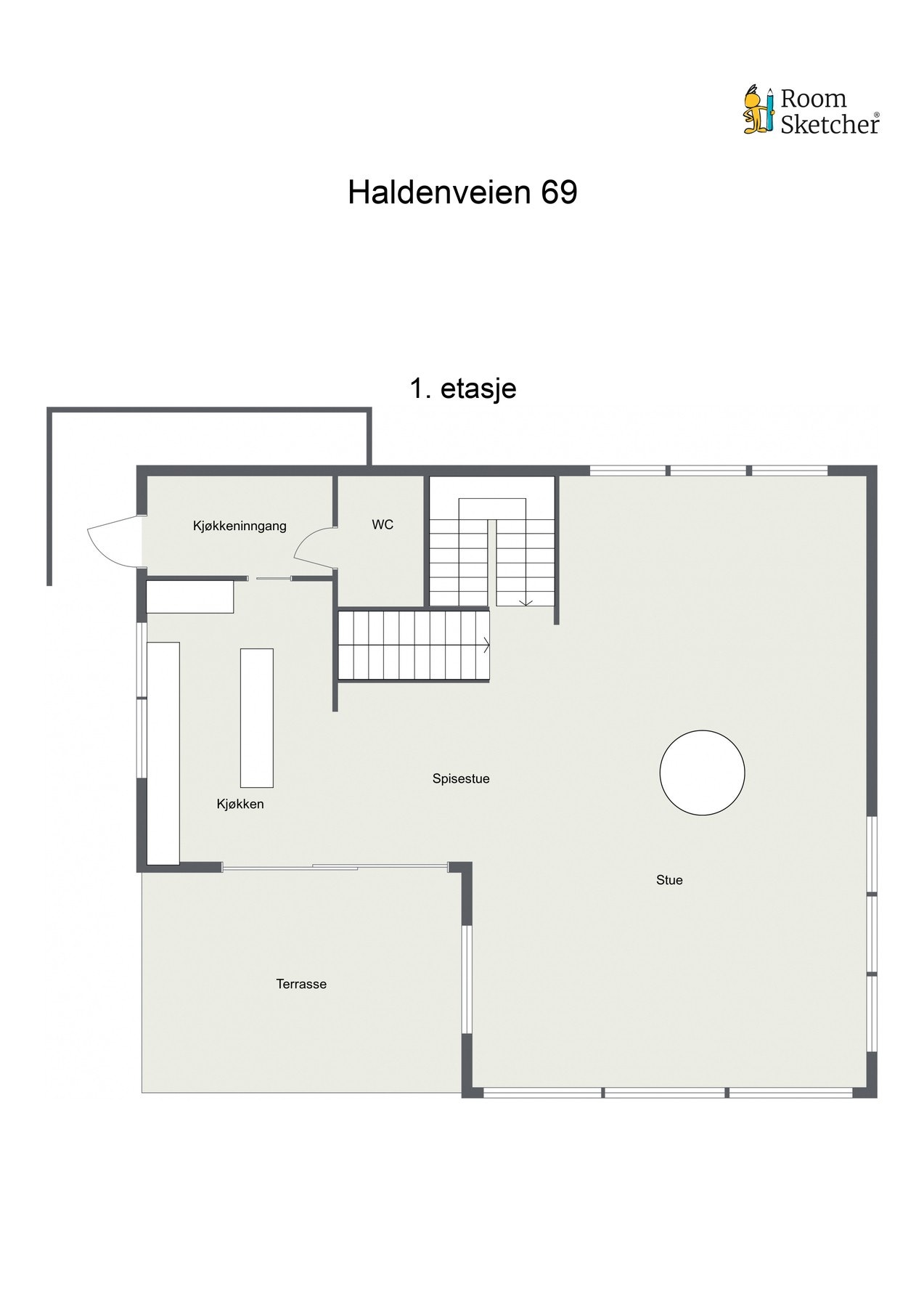 Plantegning 1.etasje. Galleribilde