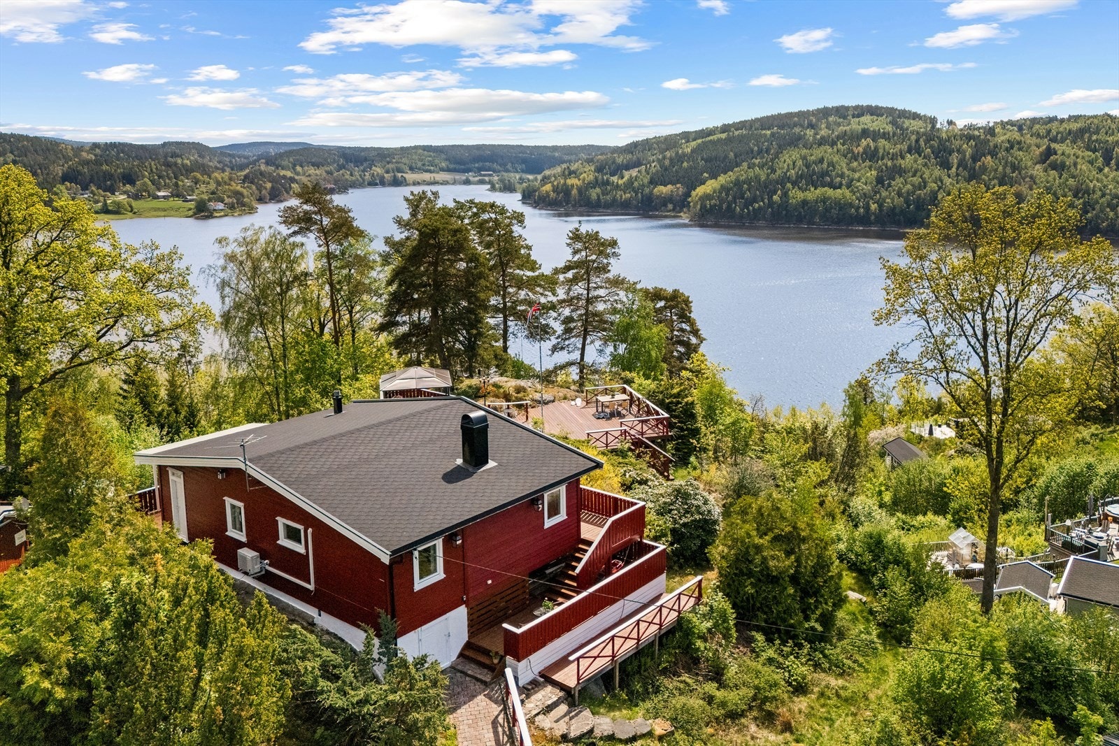 Nydelig utsikt over Glomma to veier Galleribilde