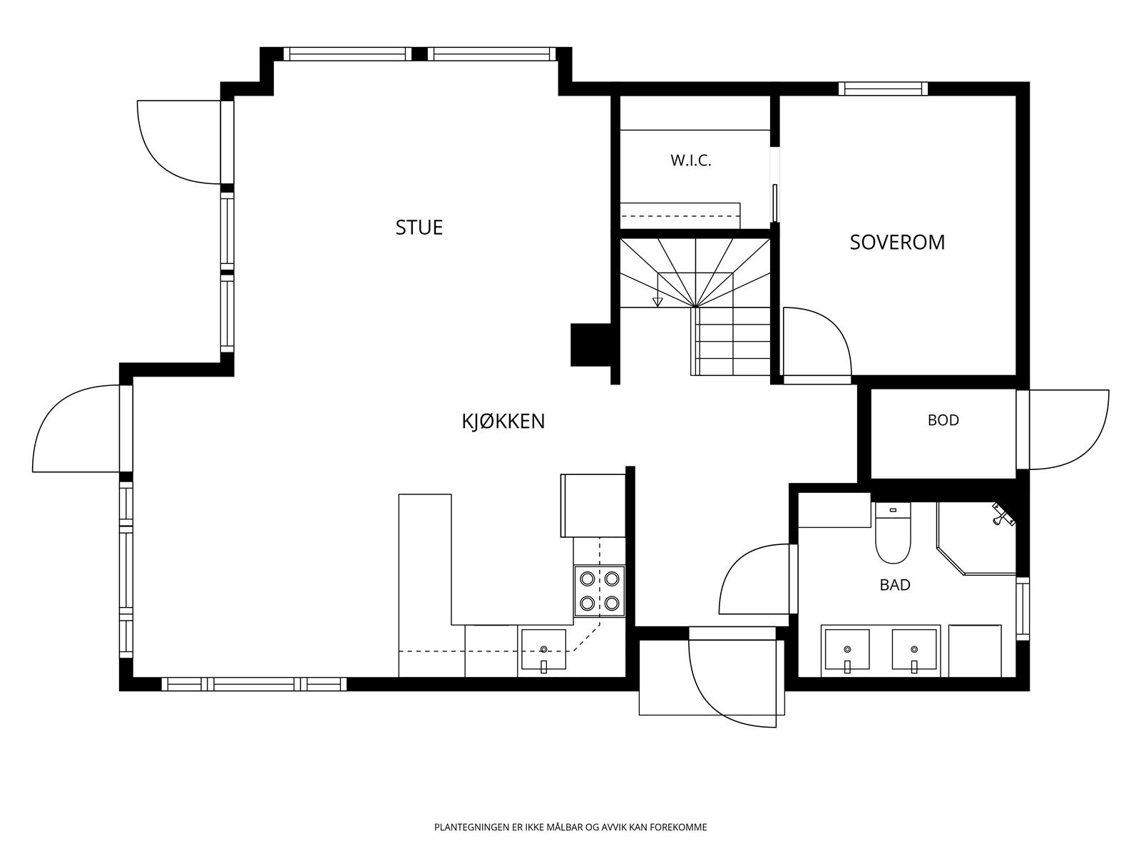 Plantegning 1. etg. Galleribilde