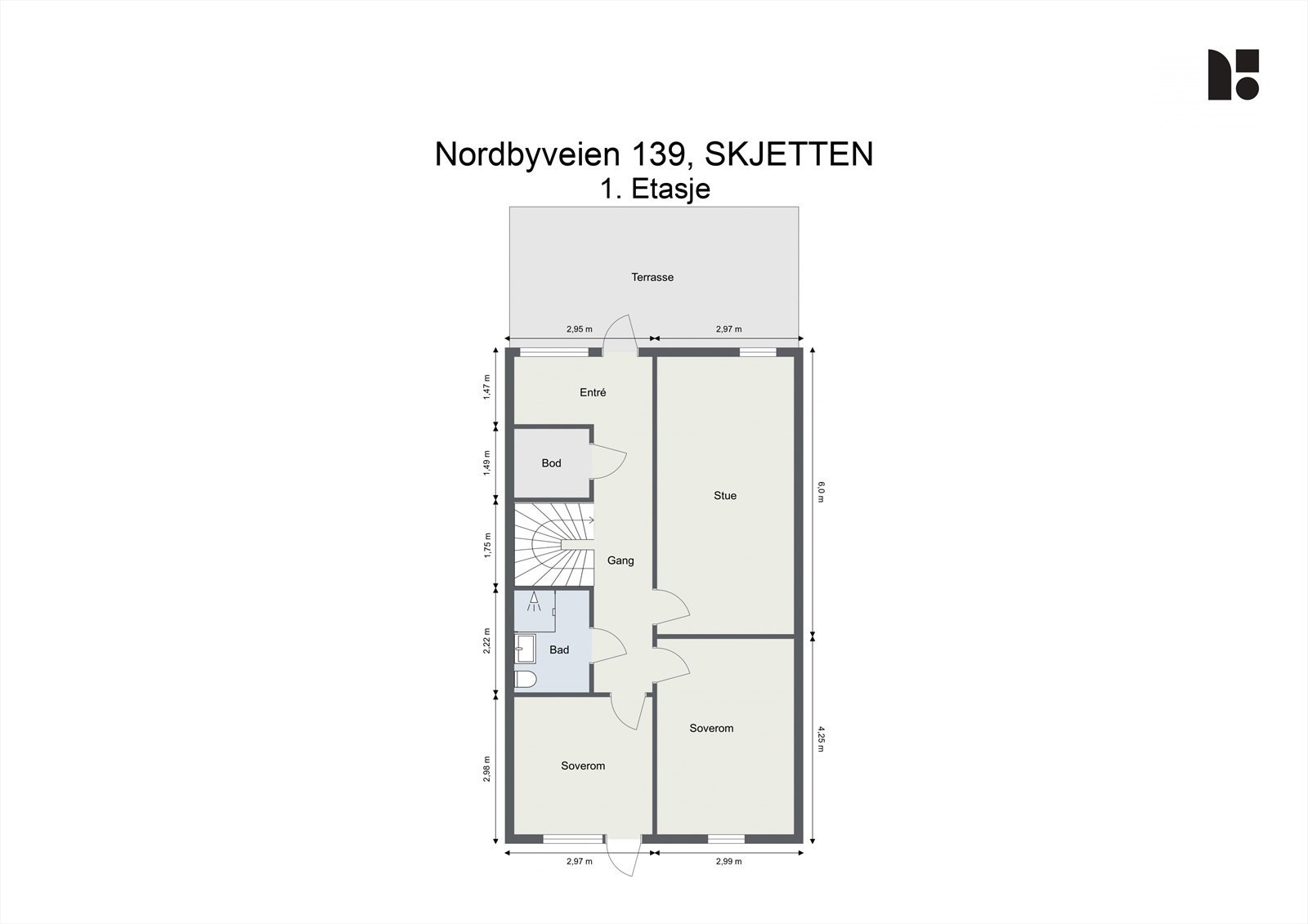 Plantegning - 1. etasje Galleribilde