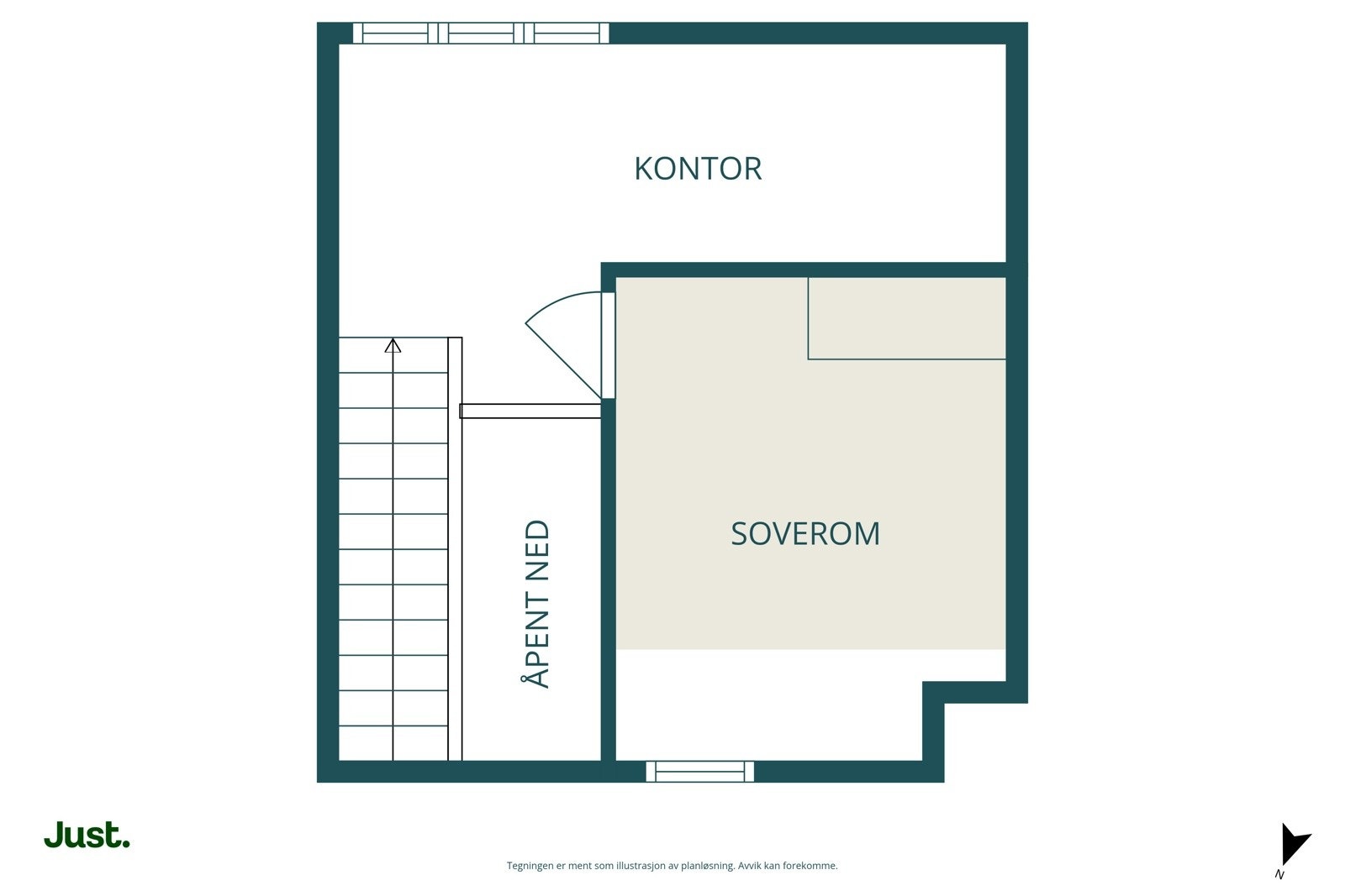 Planskisse loft. Galleribilde