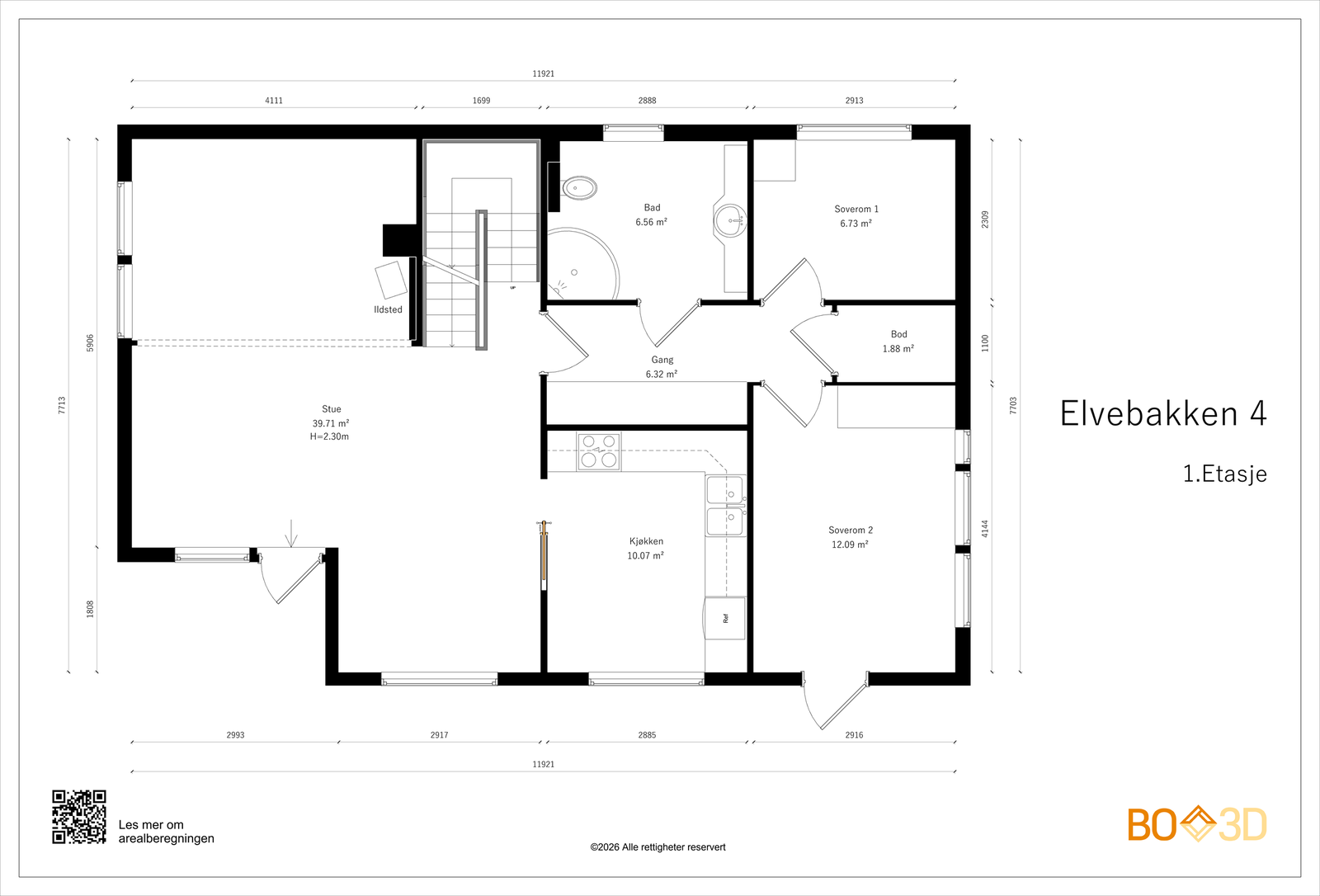 Plantegning 1.etasje Galleribilde