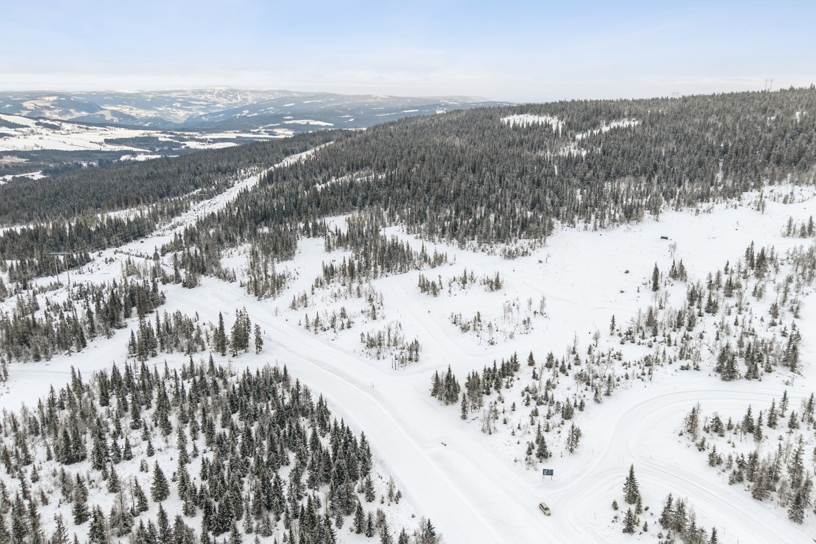 Helårsvei helt frem til tomtegrensen sikrer enkel adkomst uansett årstid. Galleribilde