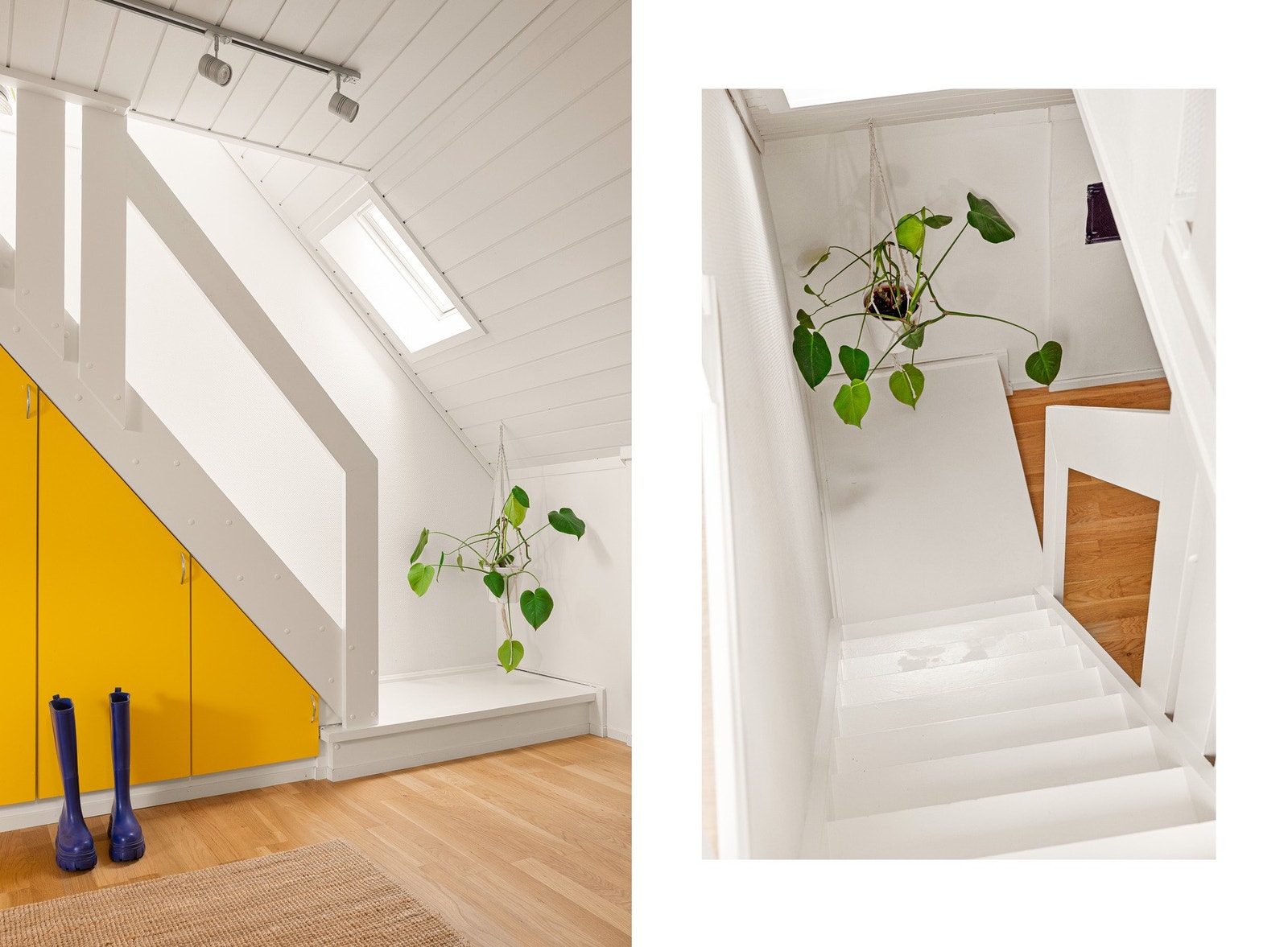 Herfra går trappen videre opp til loftsetasjen. Galleribilde