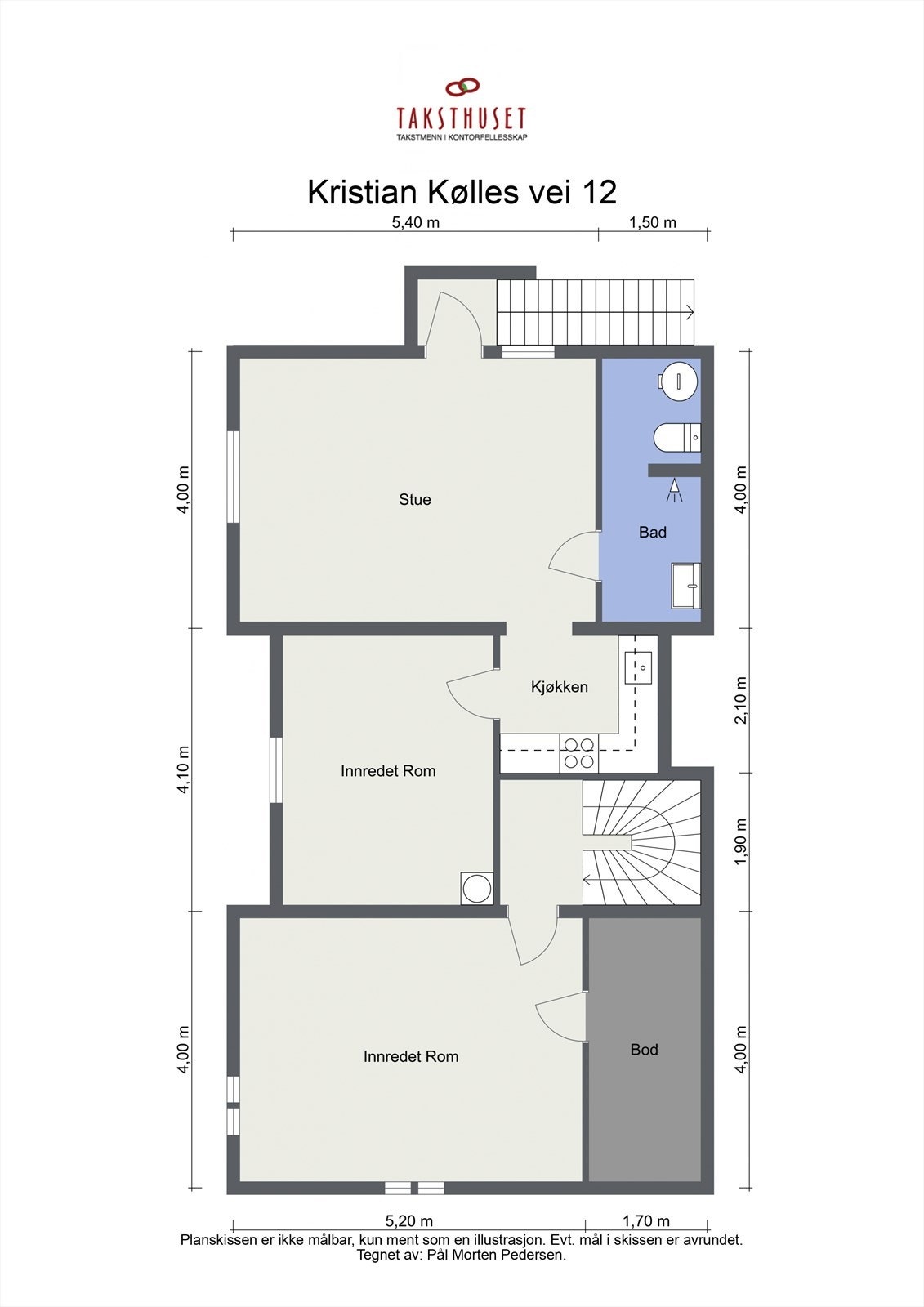 Planløsning kjelleretasje (utleiedel og kjellerstuedel) Galleribilde