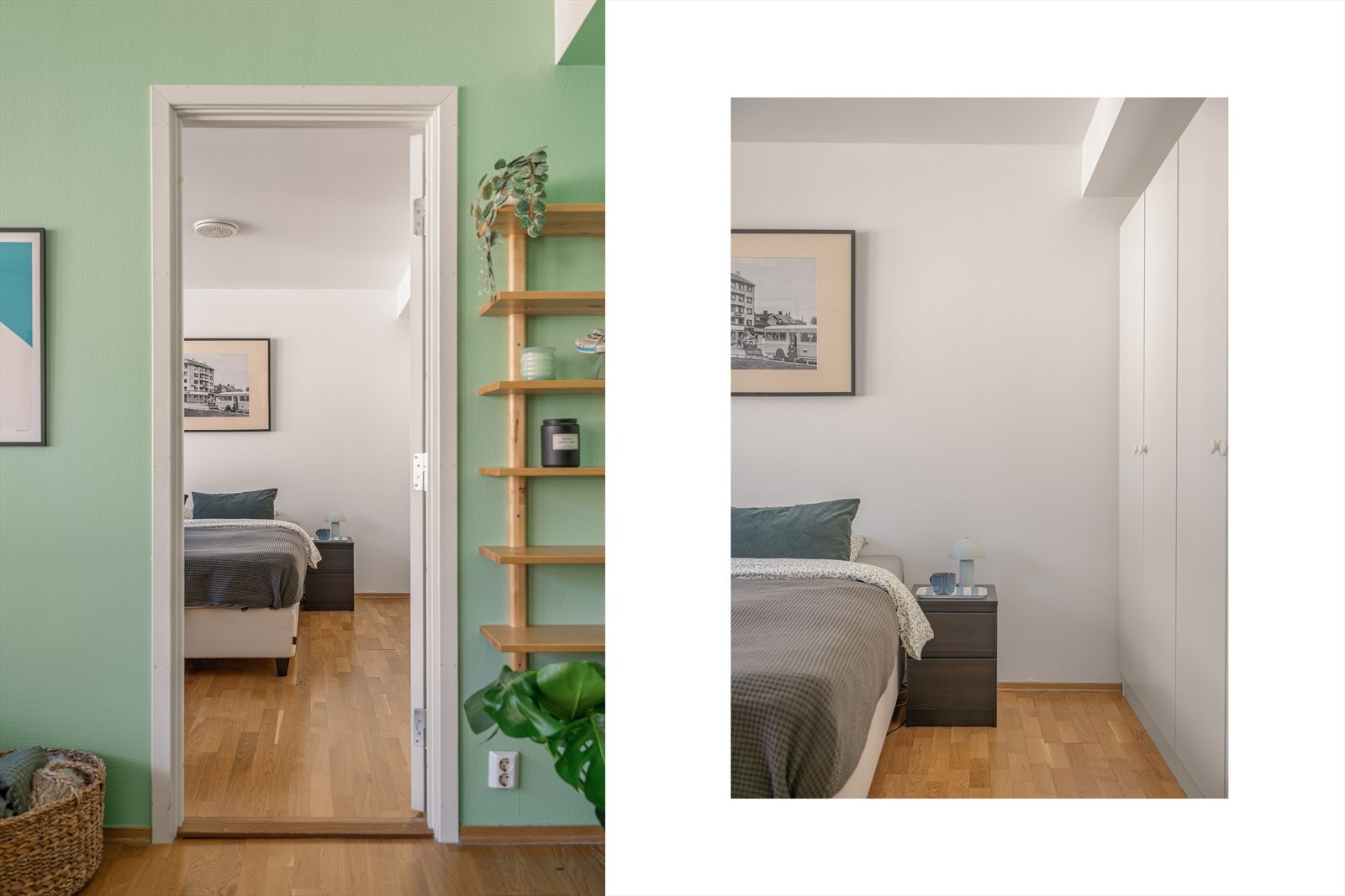 Soverommet er adskilt fra stuen og har god plass til både dobbeltseng og garderobeløsning. Galleribilde