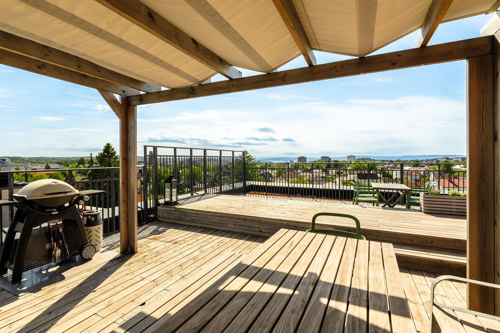 Til glede for beboerne er det også tre fantastiske takterrasser med sol hele dagen og utsikt over hele byen. Galleribilde