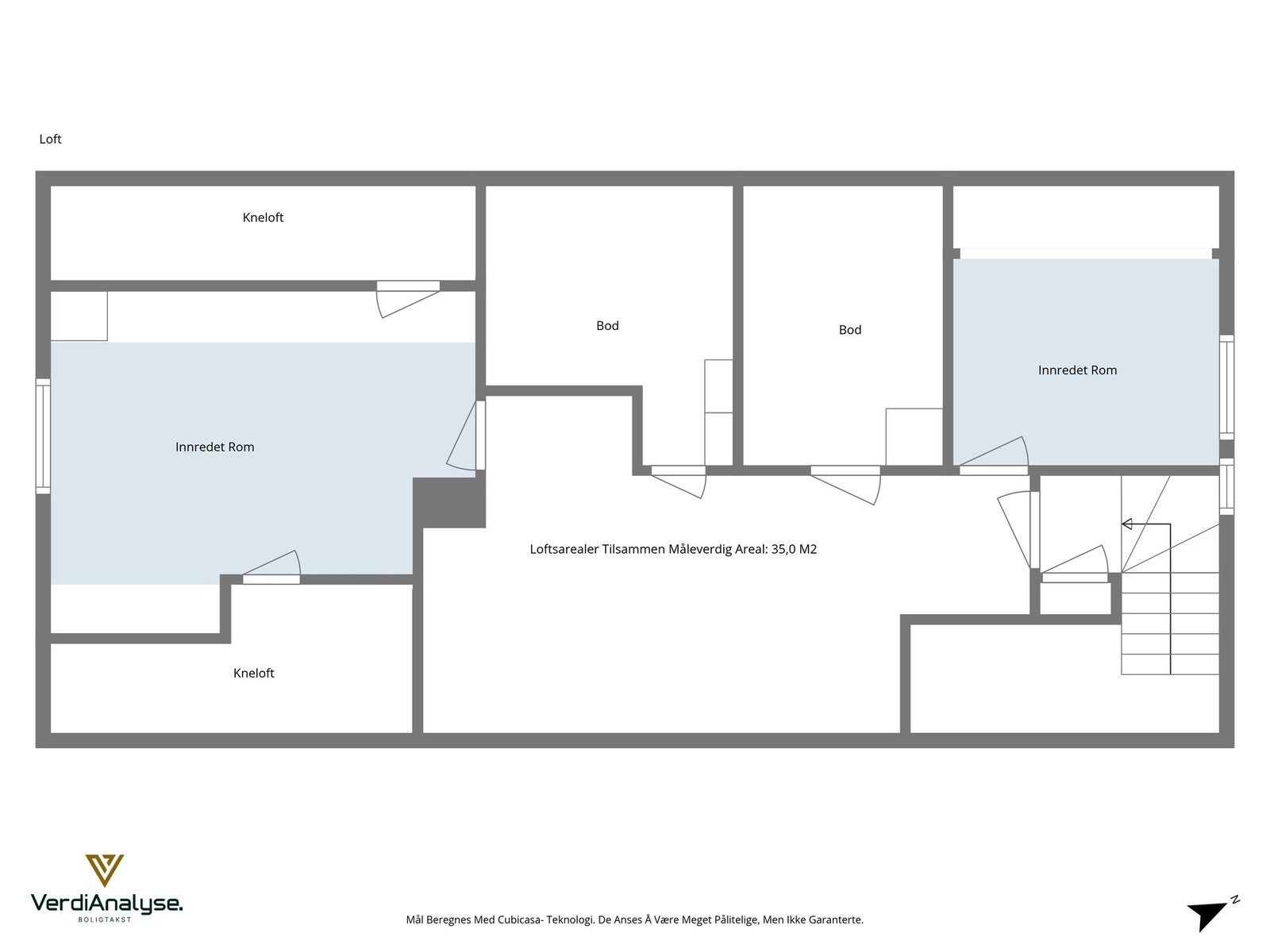 Planskisse loftsetasje. Galleribilde