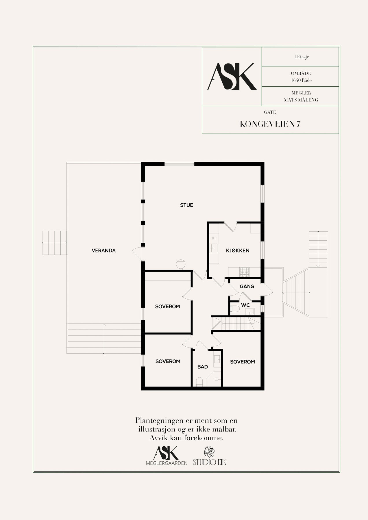 Planskisse 1. etasje Galleribilde