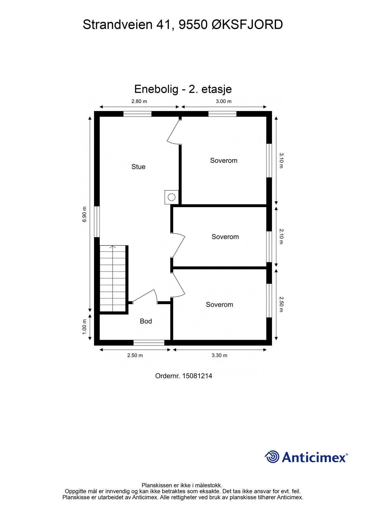 Plantegning for 2. etasje. Galleribilde