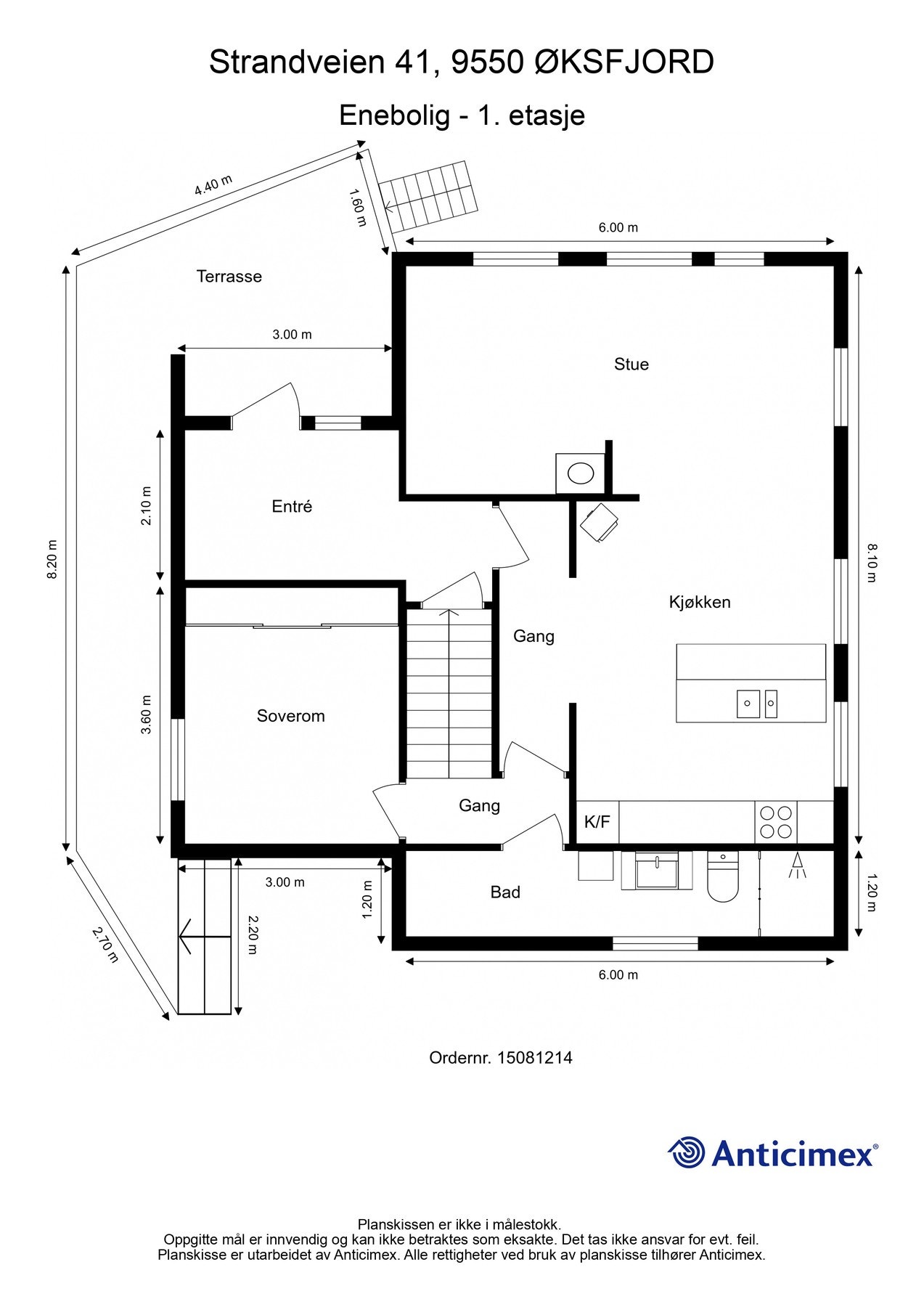 Plantegning for 1. etasje. Galleribilde