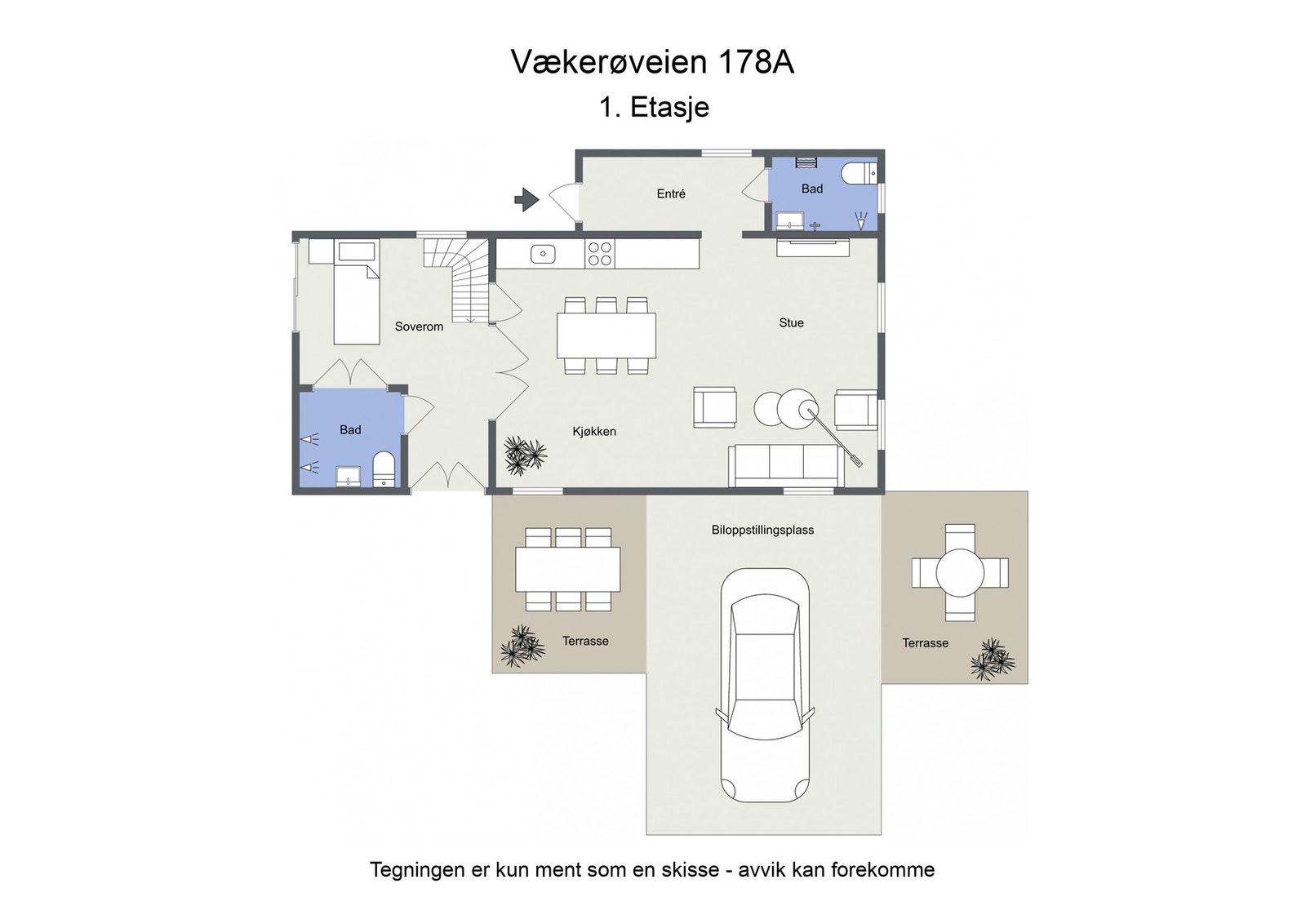 Planløsning 1.etasje Galleribilde