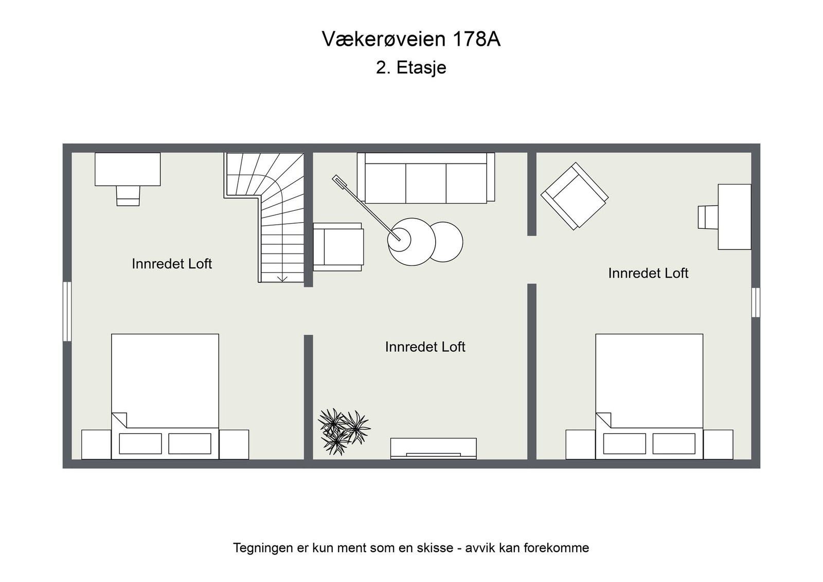 Planløsning loft Galleribilde