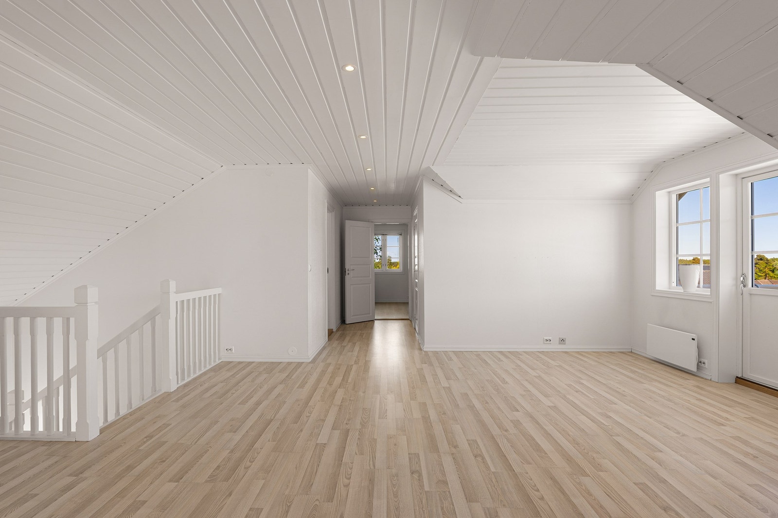 Den store loftstuen har flere bruksmuligheter, blant annet som TV-stue. Galleribilde