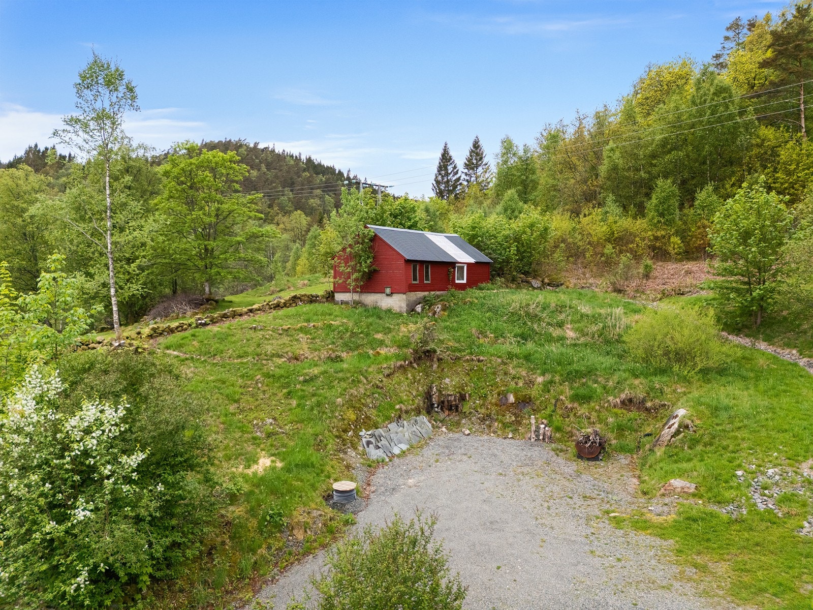 Hønsehus i bakkant av parkeringen. Galleribilde