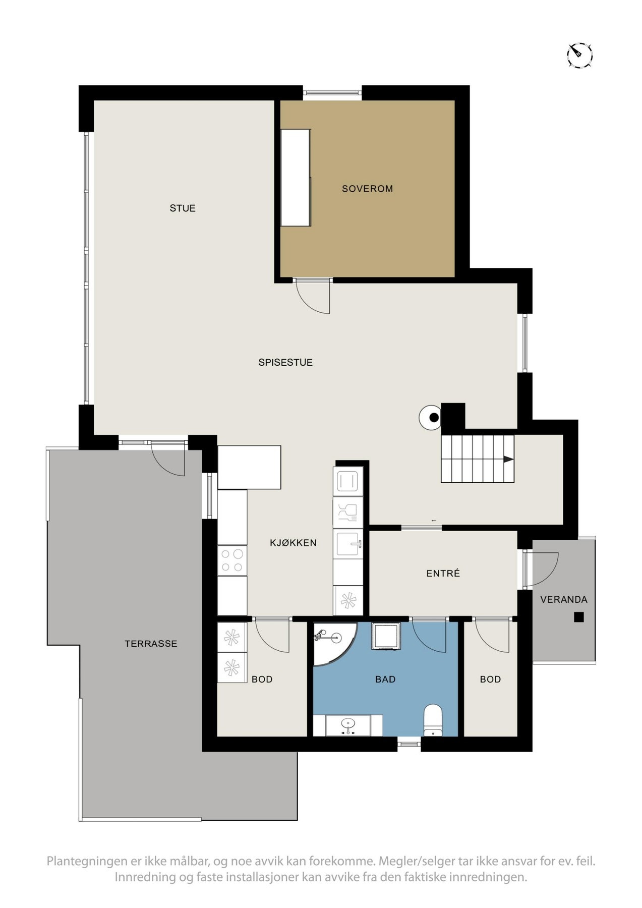 Plantegning 1 etg Galleribilde