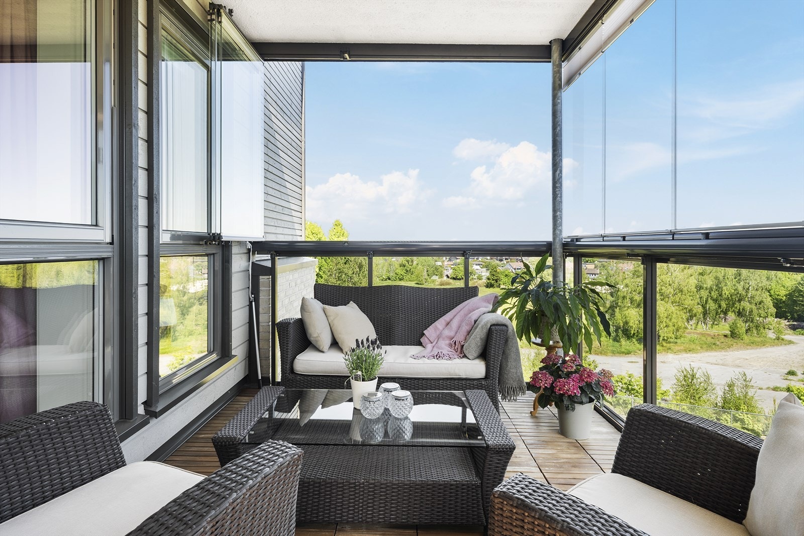 Innglasset veranda Galleribilde